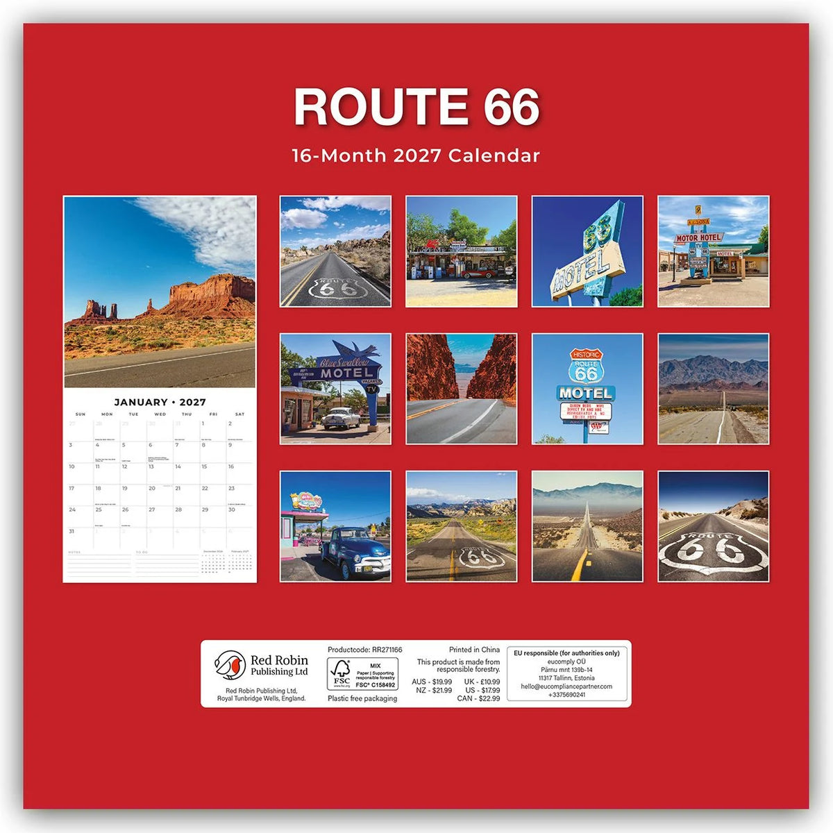 Route 66 2027 – 16-Monatskalender – Ansicht