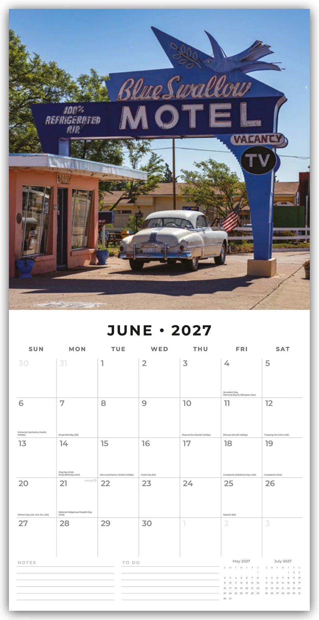Route 66 2027 – 16-Monatskalender – Ansicht