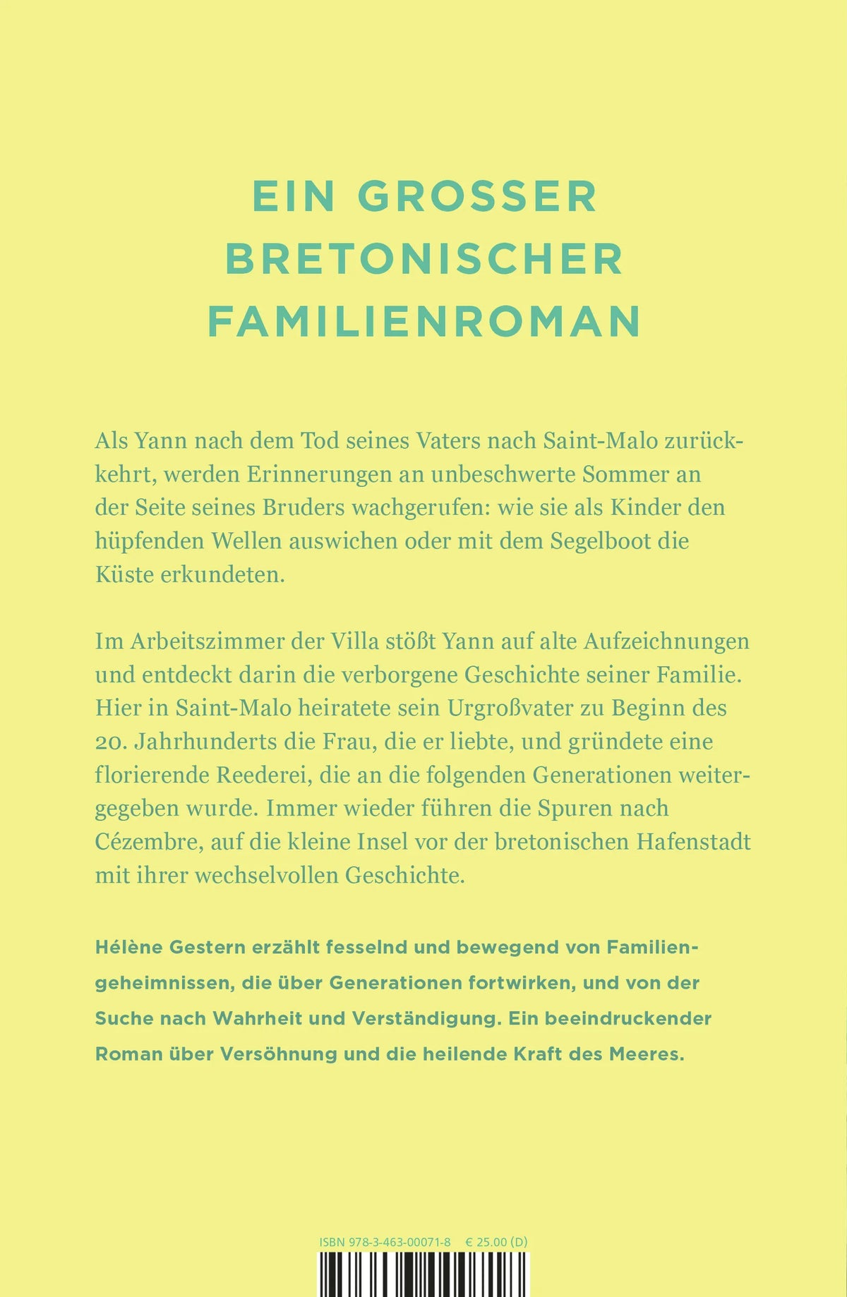 Rückseite: Rückkehr nach St. Malo (Hardcover)