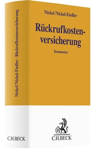 Buchcover von 'Rückrufkostenversicherung' - Gebundene Ausgabe von Friedhelm G. Nickel