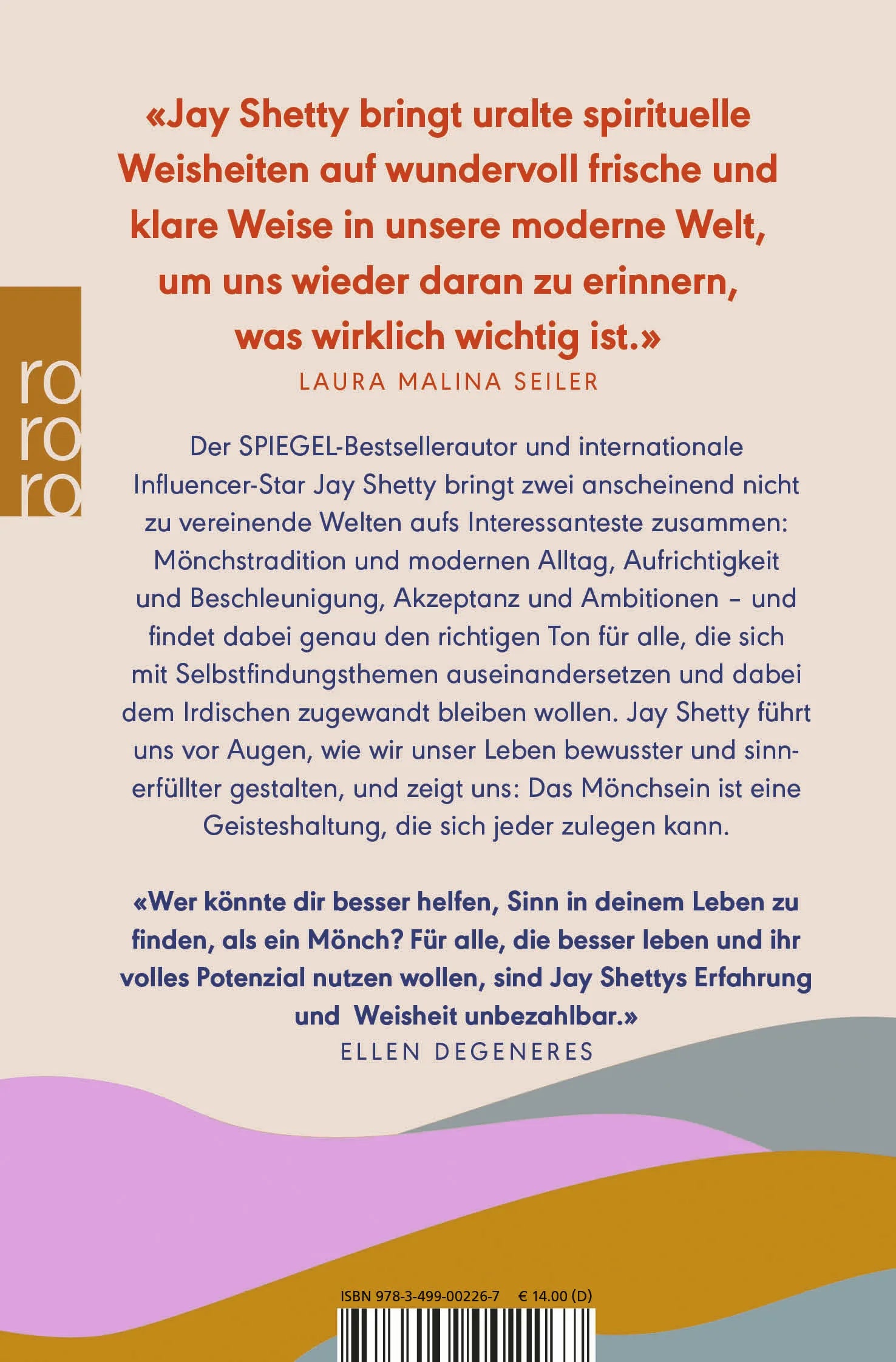 Buchrückseite von 'Ruhe in dir' mit Klappentext - Taschenbuch