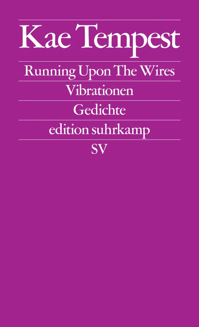 Buchcover von 'Running Upon The Wires / Vibrationen' - Taschenbuch von Kae Tempest