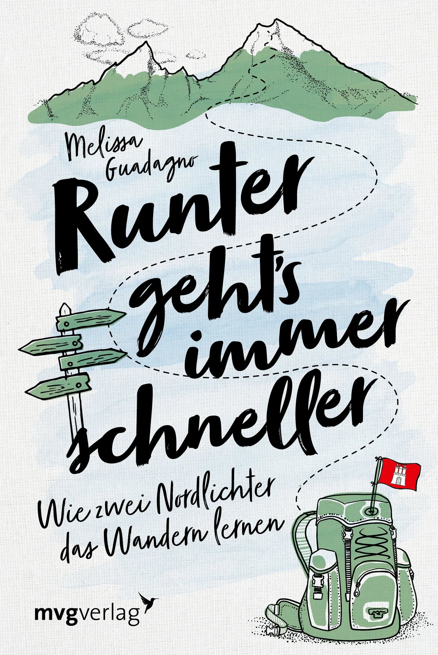 Buchcover von 'Runter geht's immer schneller' - Gebundene Ausgabe von Melissa Guadagno