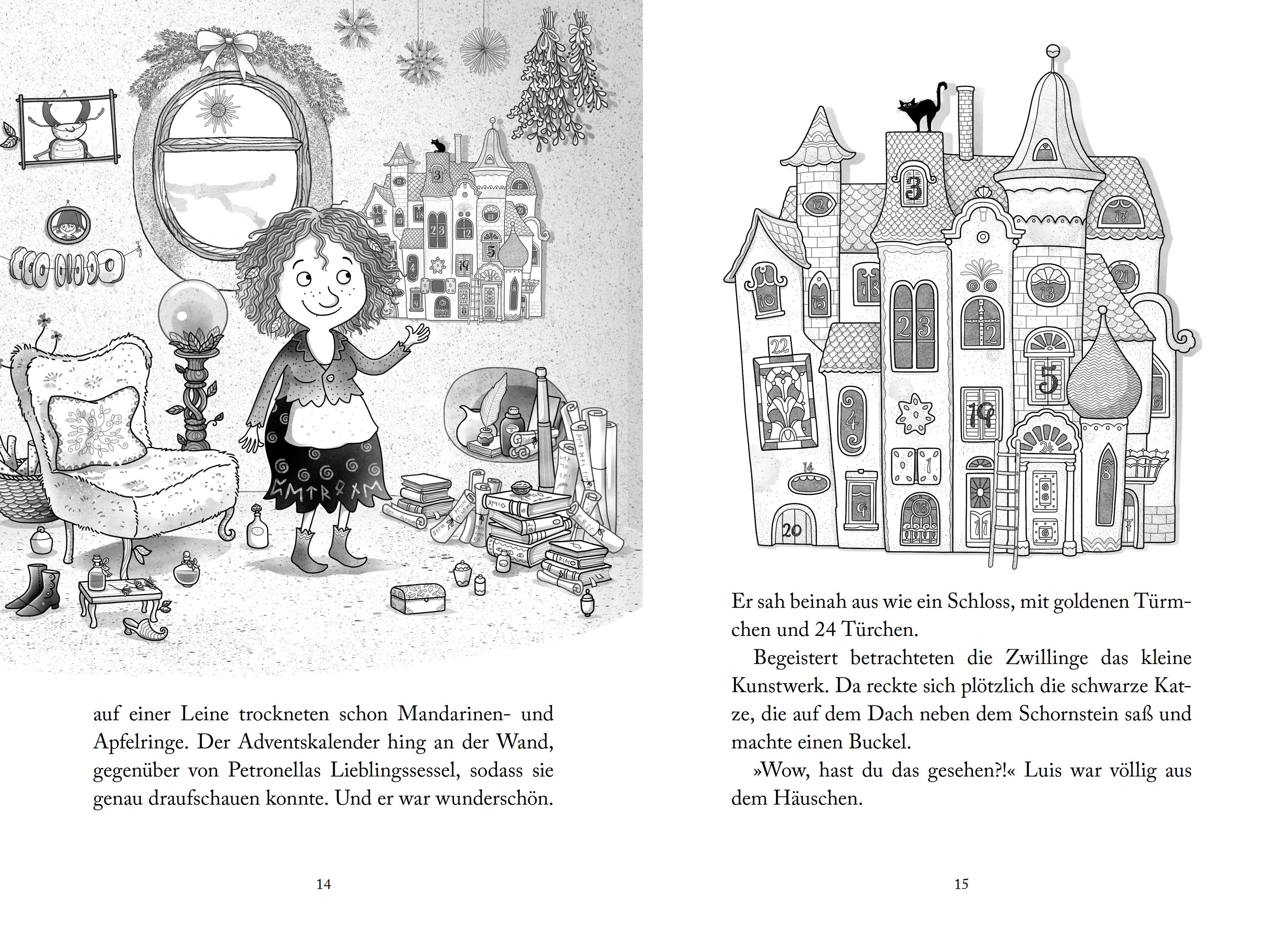 Produktansicht: Petronella Apfelmus - 24 weihnachtliche Geschichten aus dem Apfelhaus (Gebundene Ausgabe)