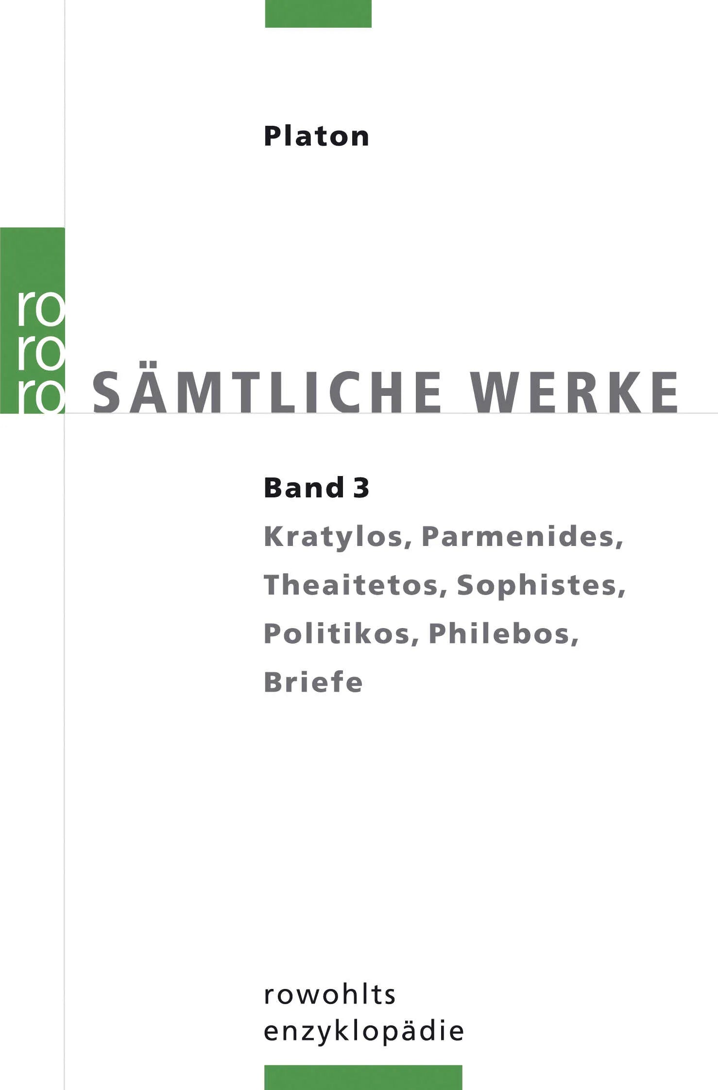 Buchcover von 'Sämtliche Werke 3' - Taschenbuch von Platon