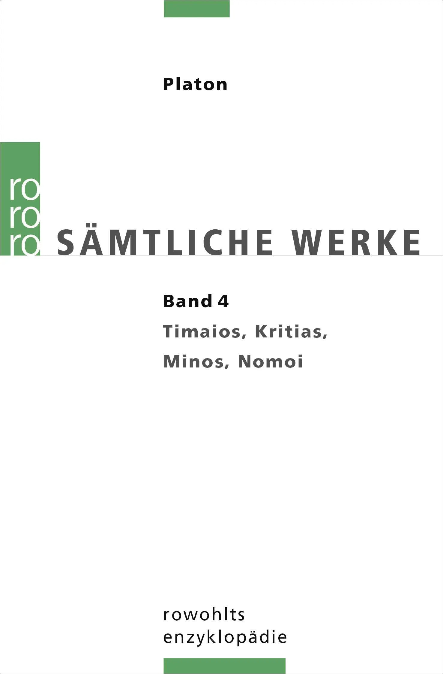 Buchcover von 'Sämtliche Werke 4' - Taschenbuch von Platon