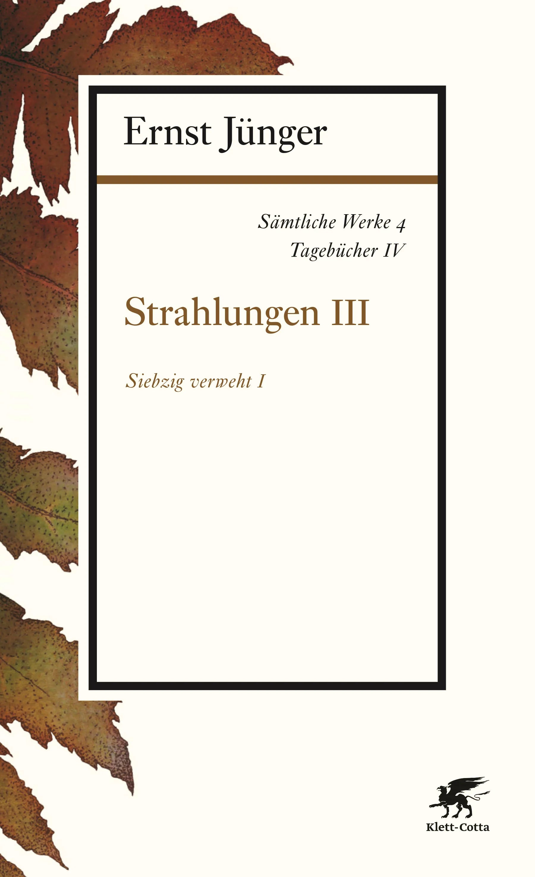Buchcover von 'Sämtliche Werke - Band 4' - Paperback von Ernst Jünger