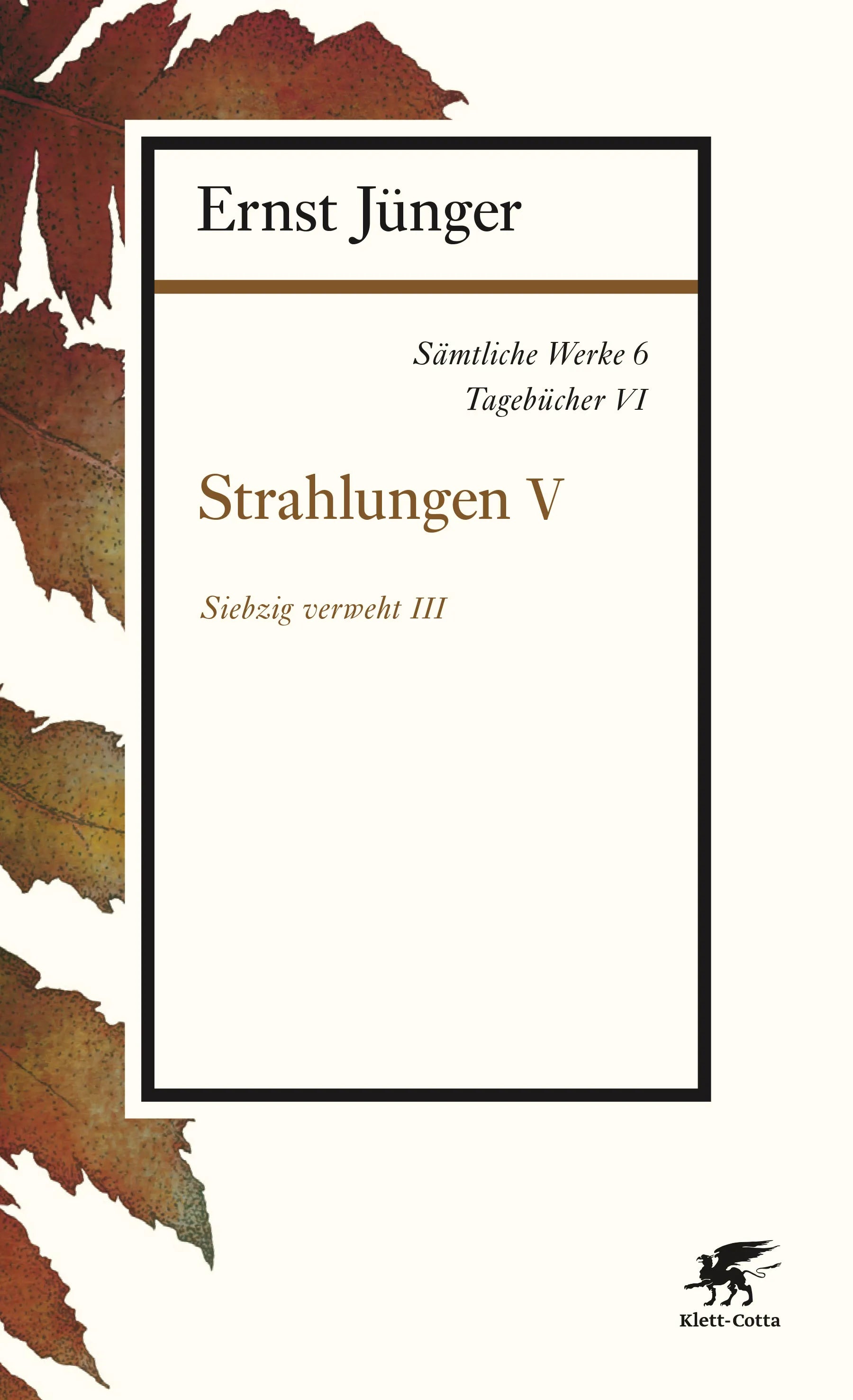 Buchcover von 'Sämtliche Werke - Band 6' - Paperback von Ernst Jünger