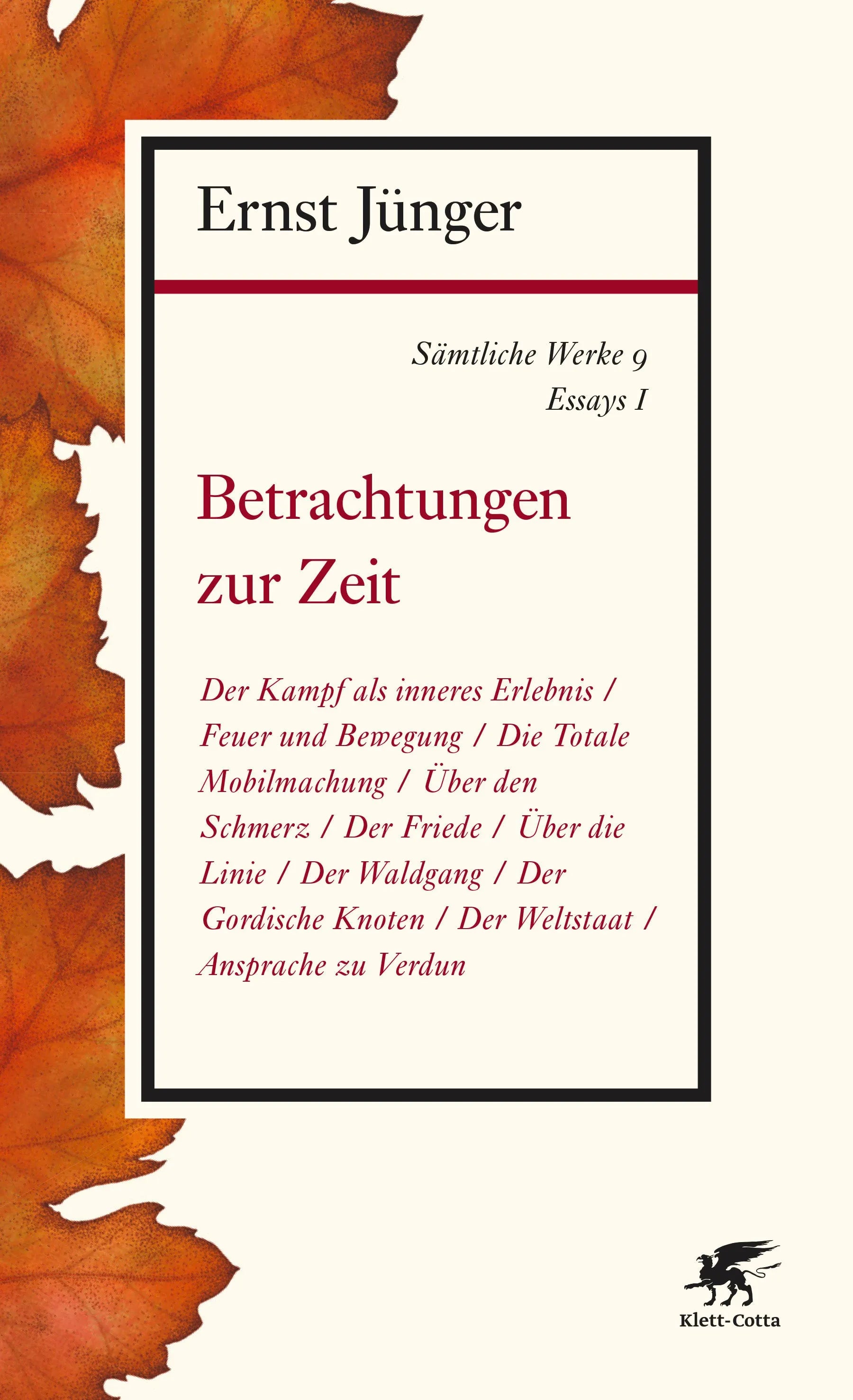 Buchcover von 'Sämtliche Werke - Band 9' - Paperback von Ernst Jünger