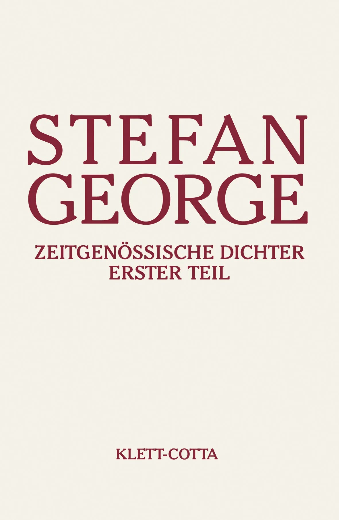 Buchcover von 'Sämtliche Werke in 18 Bänden, Band 15. Zeitgenössische Dichter' - Gebundene Ausgabe von Stefan George