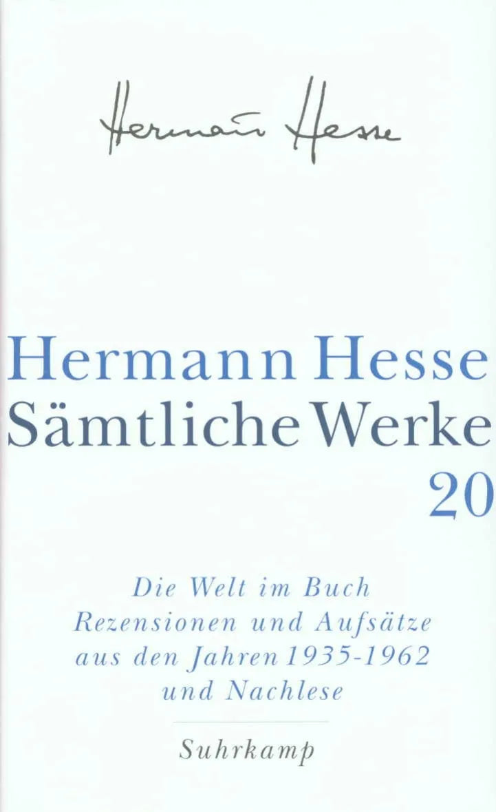 Buchcover von 'Sämtliche Werke in 20 Bänden und einem Registerband' - Gebundene Ausgabe von Hermann Hesse
