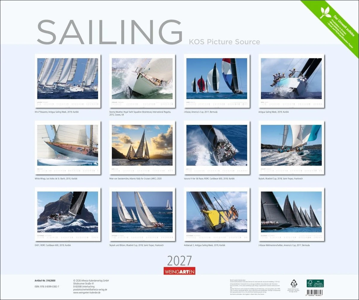 Sailing Kalender 2027 – Ansicht
