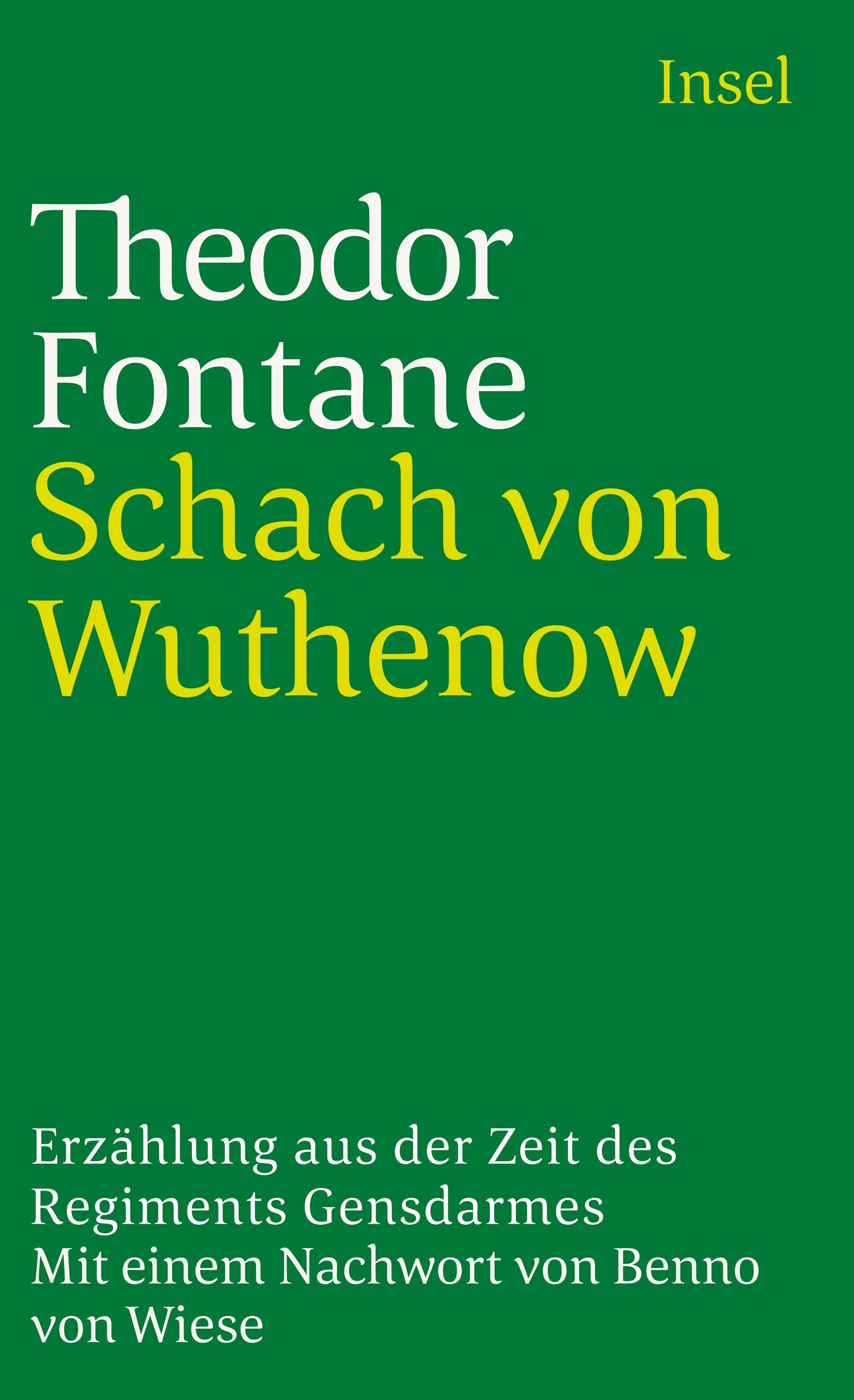 Buchcover von 'Schach von Wuthenow' - Taschenbuch von Theodor Fontane