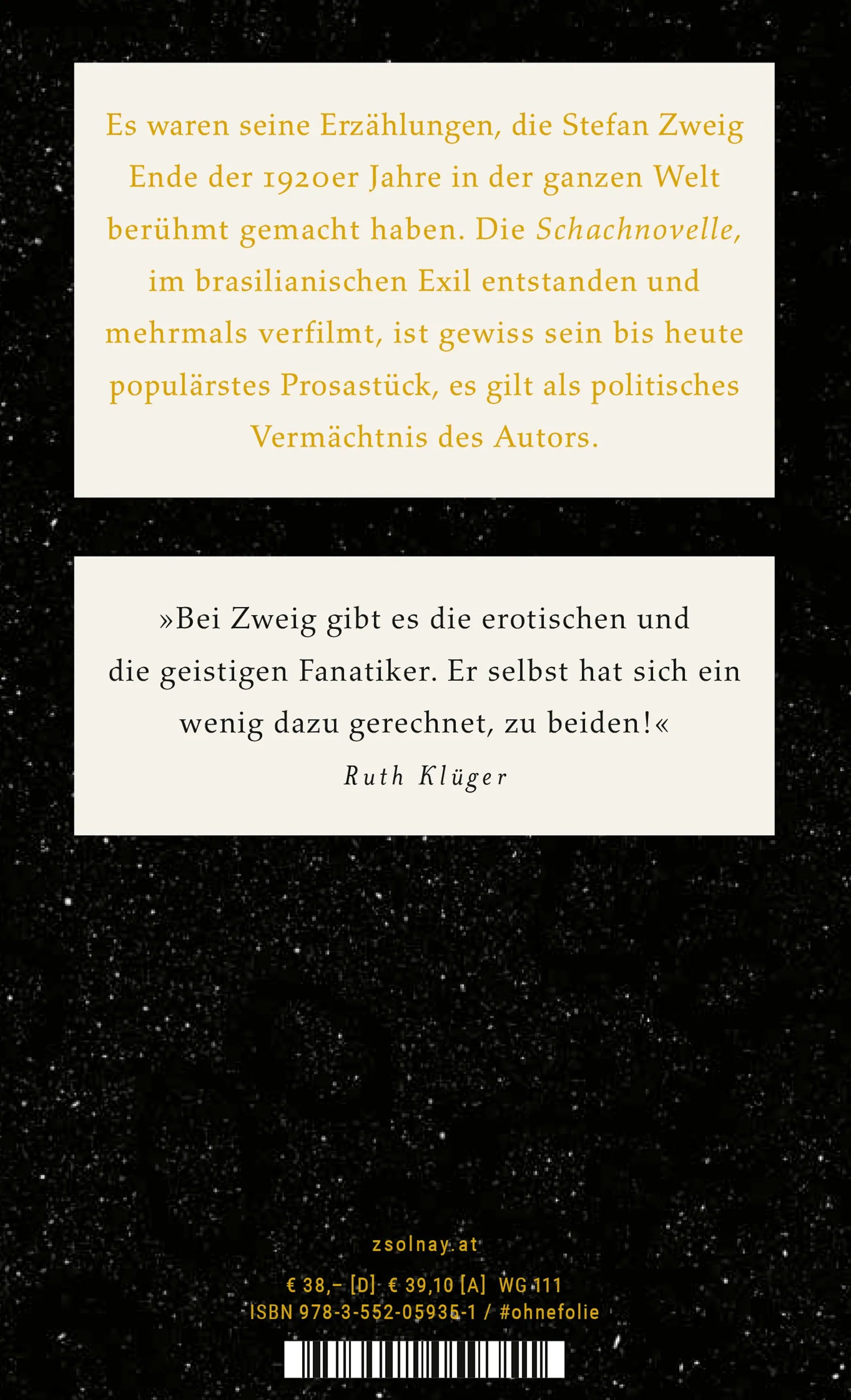 Produktansicht: Schachnovelle (Gebundene Ausgabe)