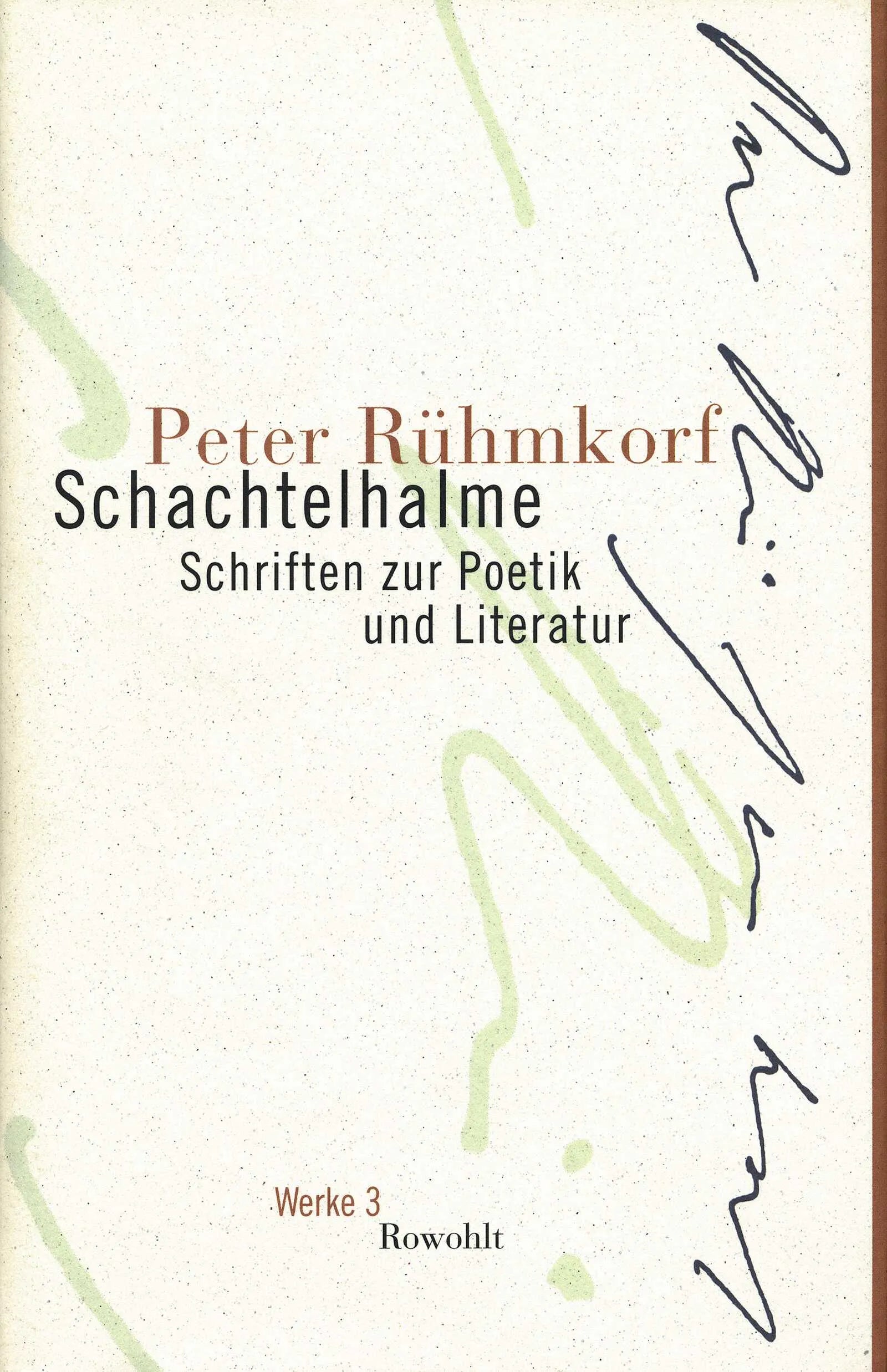 Buchcover von 'Schachtelhalme' - Gebundene Ausgabe von Peter Rühmkorf