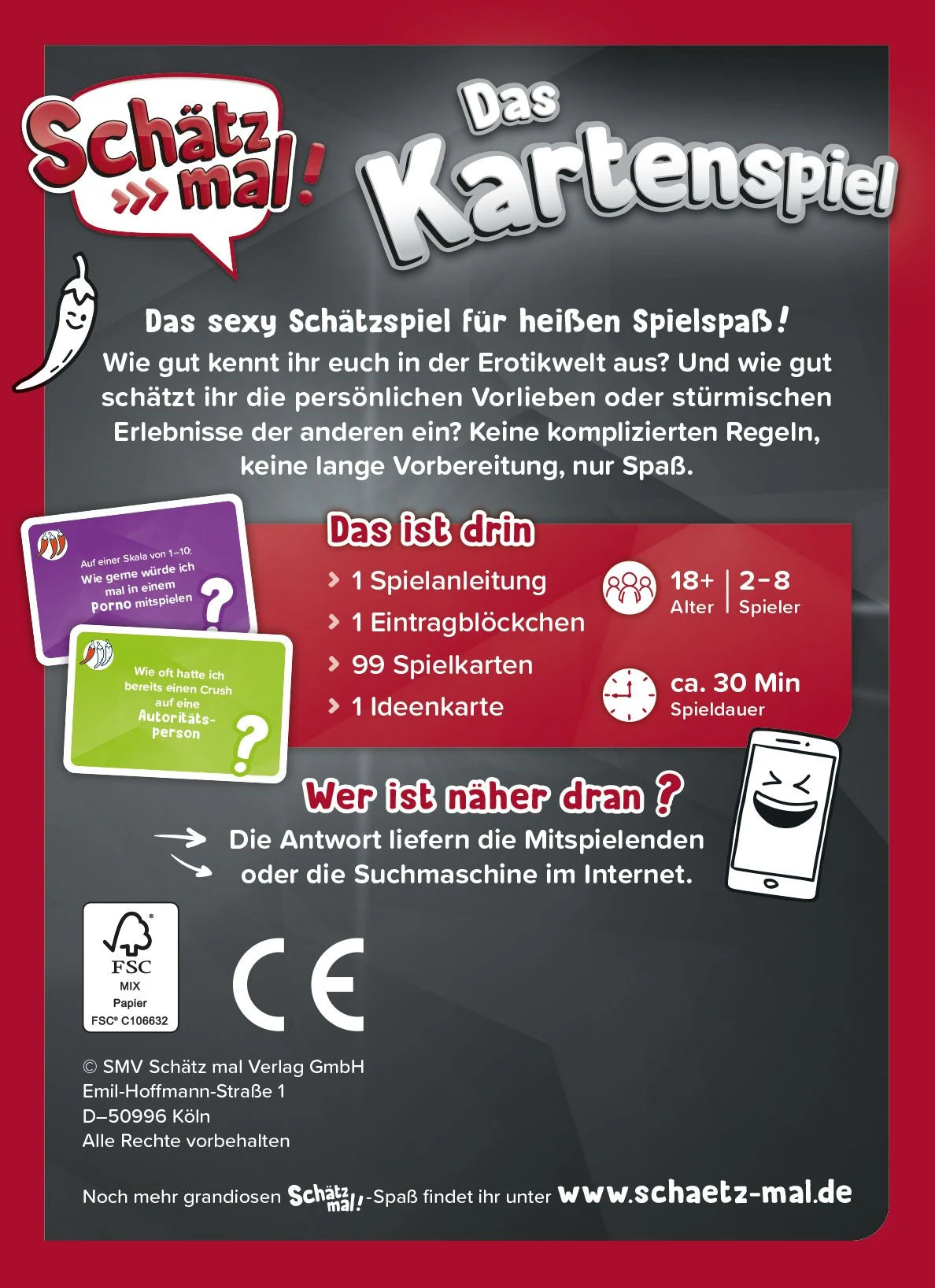 Schätz mal! Das Kartenspiel - Adults Only Edition – Ansicht