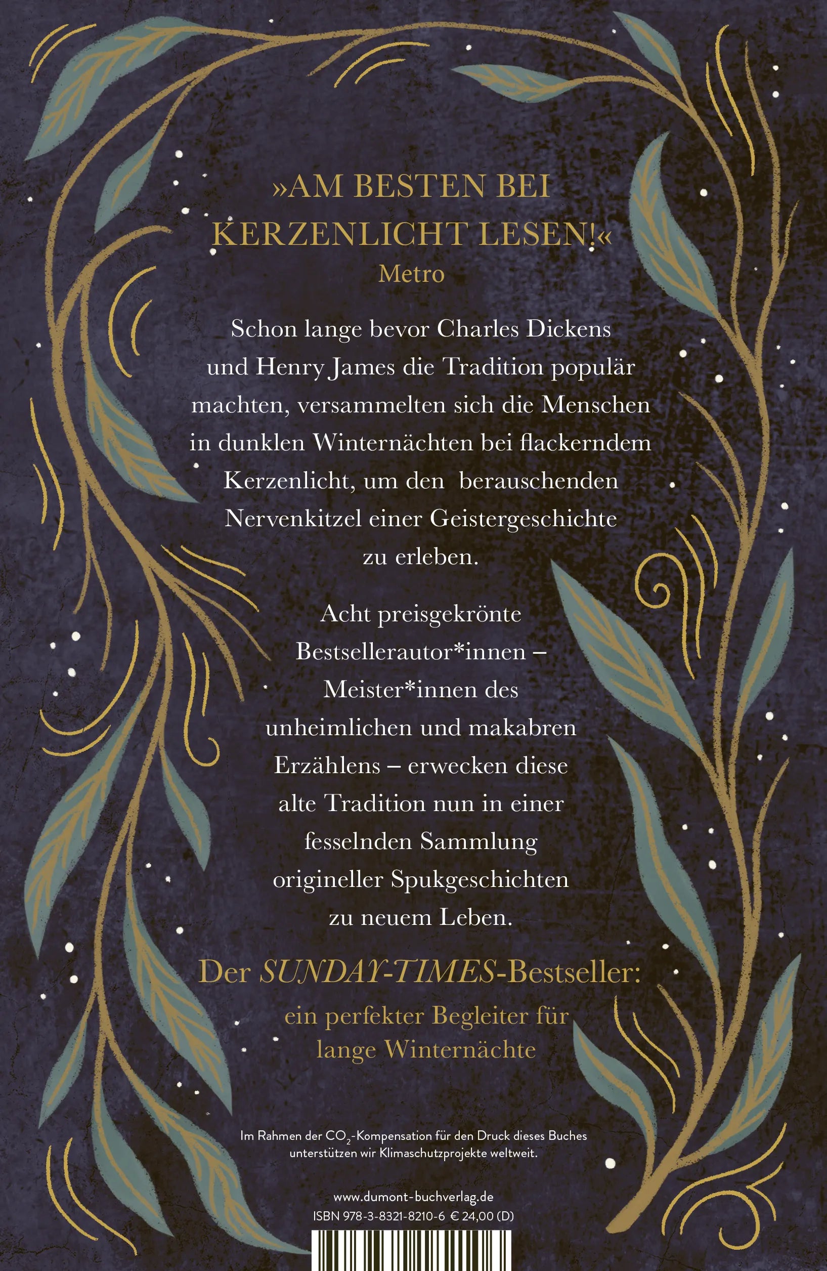 Buchrückseite von 'Schaurige Nächte' mit Klappentext - Gebundene Ausgabe