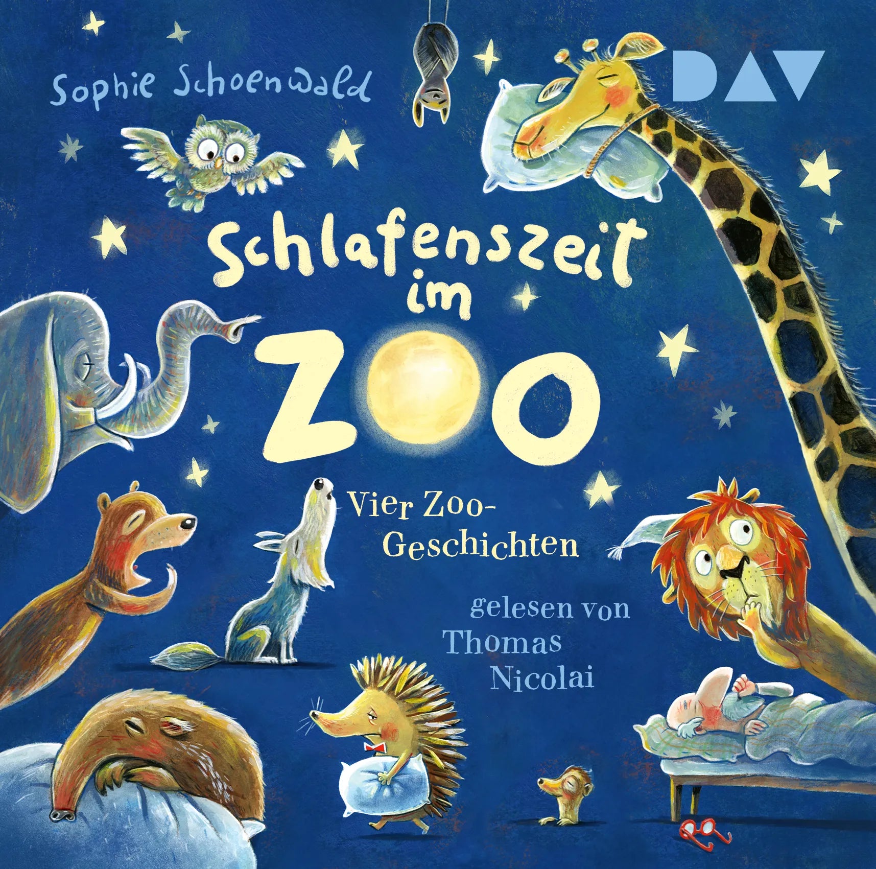 Buchcover von 'Schlafenszeit im Zoo. Vier Zoo-Geschichten' - Hörbuch (CD) von Sophie Schoenwald