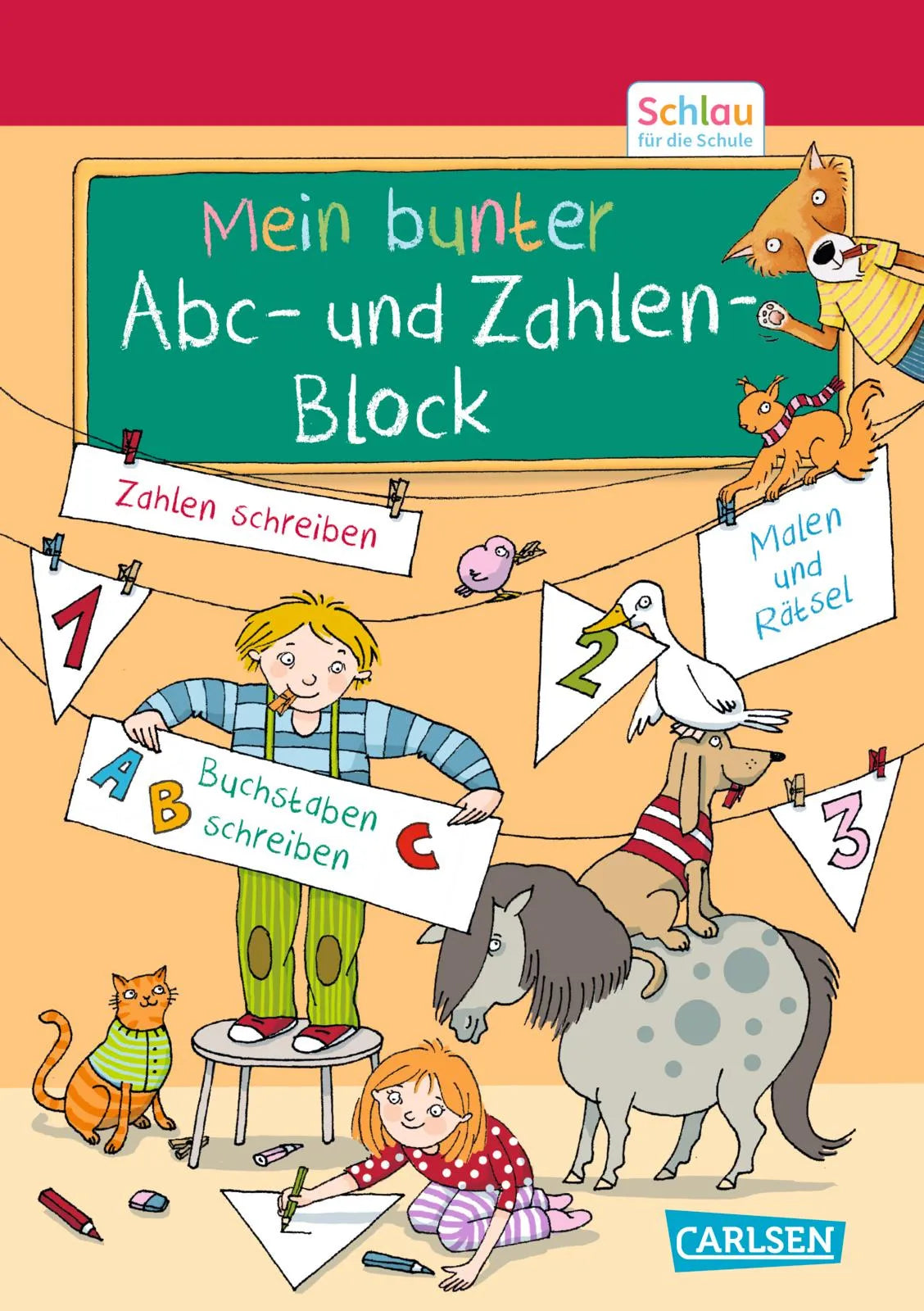 Buchcover von 'Schlau für die Schule: Mein bunter ABC- und Zahlen-Block' - Taschenbuch von Caroline Fuchs