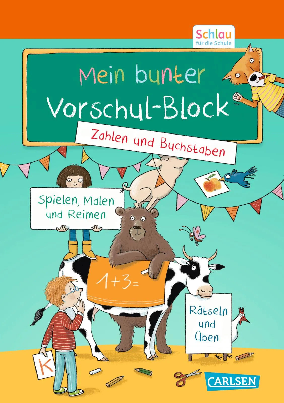 Buchcover von 'Schlau für die Schule: Mein bunter Vorschul-Block' - Taschenbuch von Christine Mildner