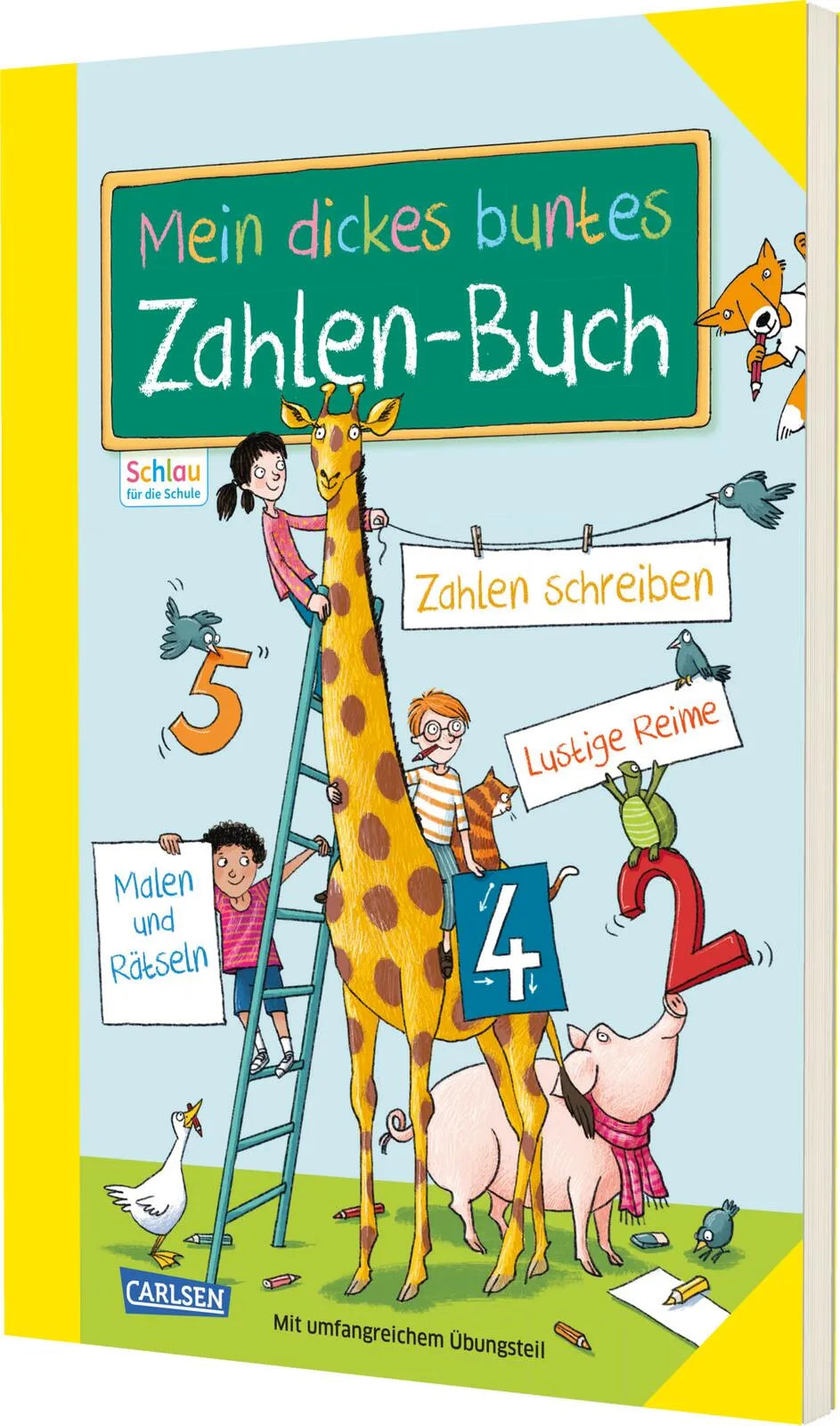 Buchcover von 'Schlau für die Schule: Mein dickes buntes Zahlen-Buch' - Taschenbuch von Caroline Fuchs
