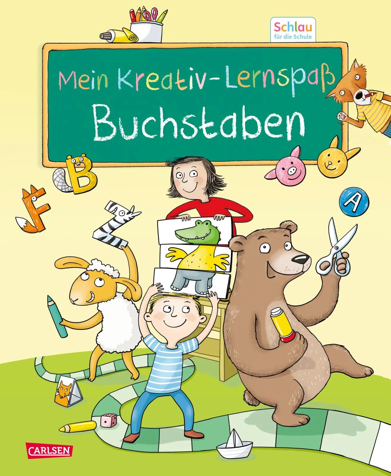 Buchcover von 'Schlau für die Schule: Mein Kreativ-Lernspaß: Buchstaben' - Taschenbuch von Christine Mildner