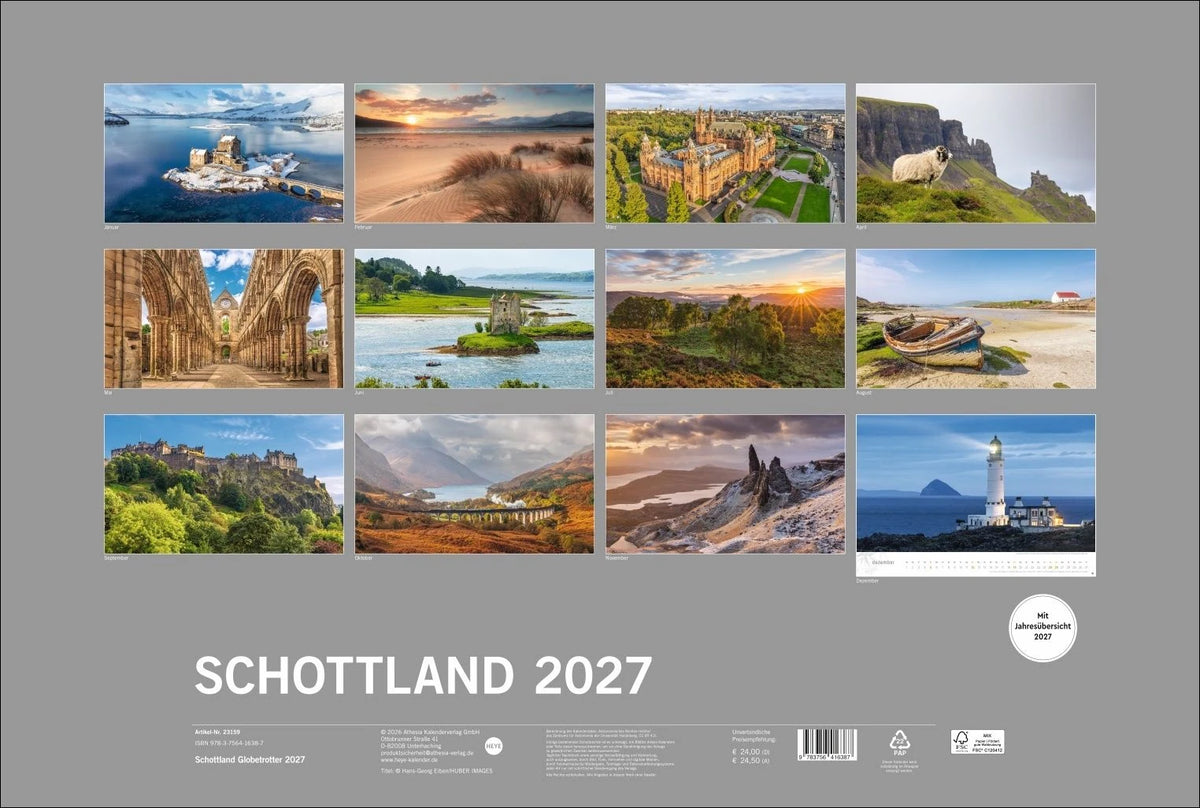 Schottland Globetrotter Kalender 2027 - Von wilden Küsten, Seen und Bergen – Ansicht