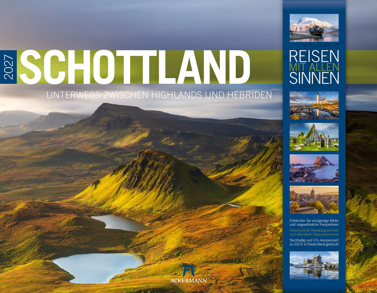 Wandkalender: Schottland Kalender 2027 | Unterwegs zwischen Highlands und Hebriden