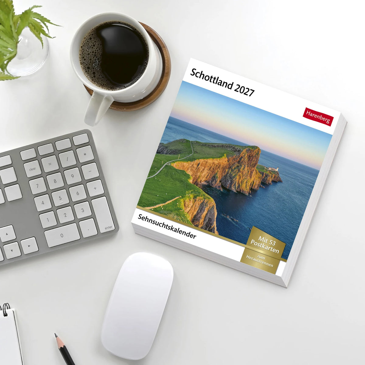 Schottland Sehnsuchtskalender 2027 - Wochenkalender mit 53 Postkarten – Ansicht