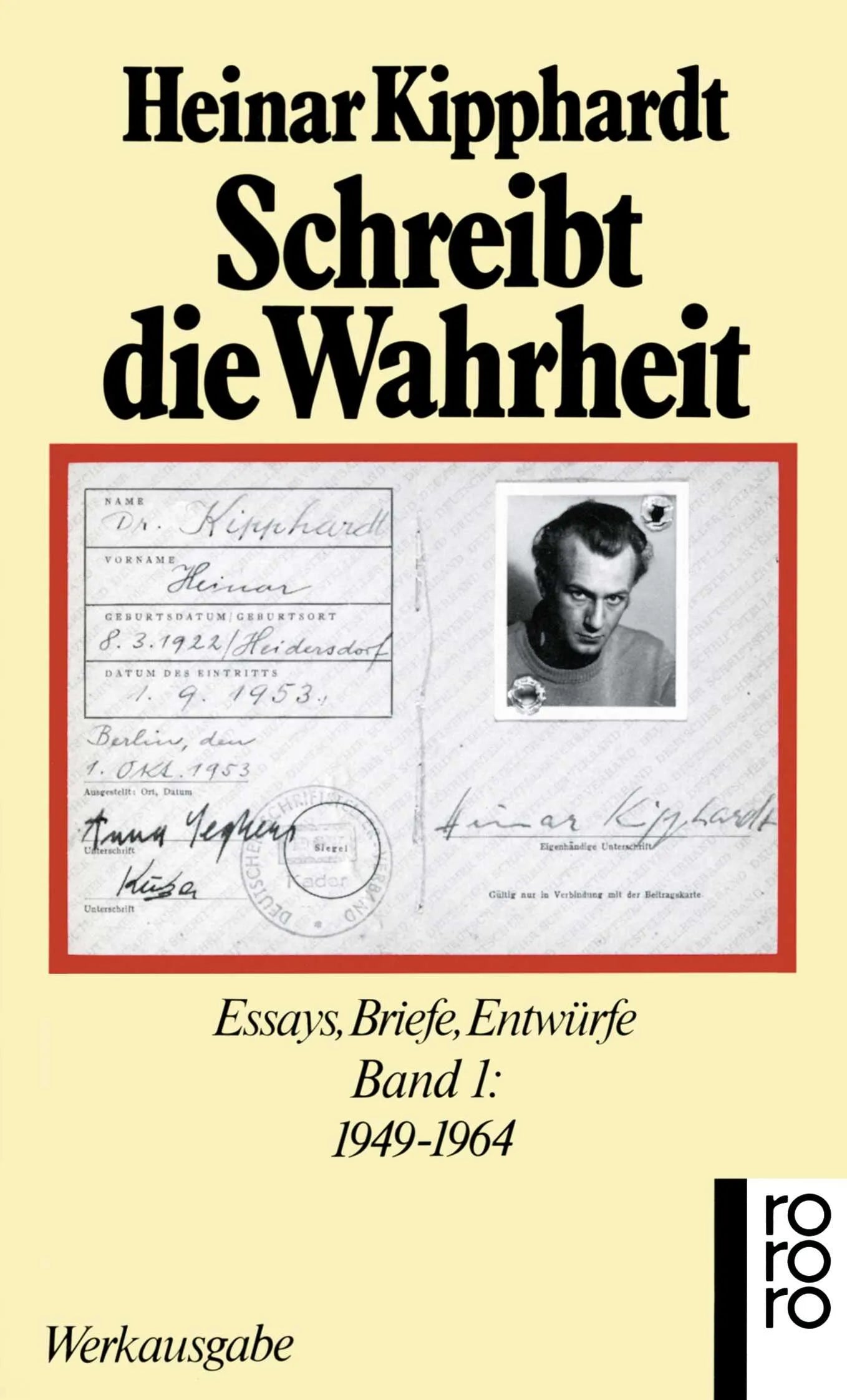 Buchcover von 'Schreibt die Wahrheit' - Taschenbuch von Heinar Kipphardt