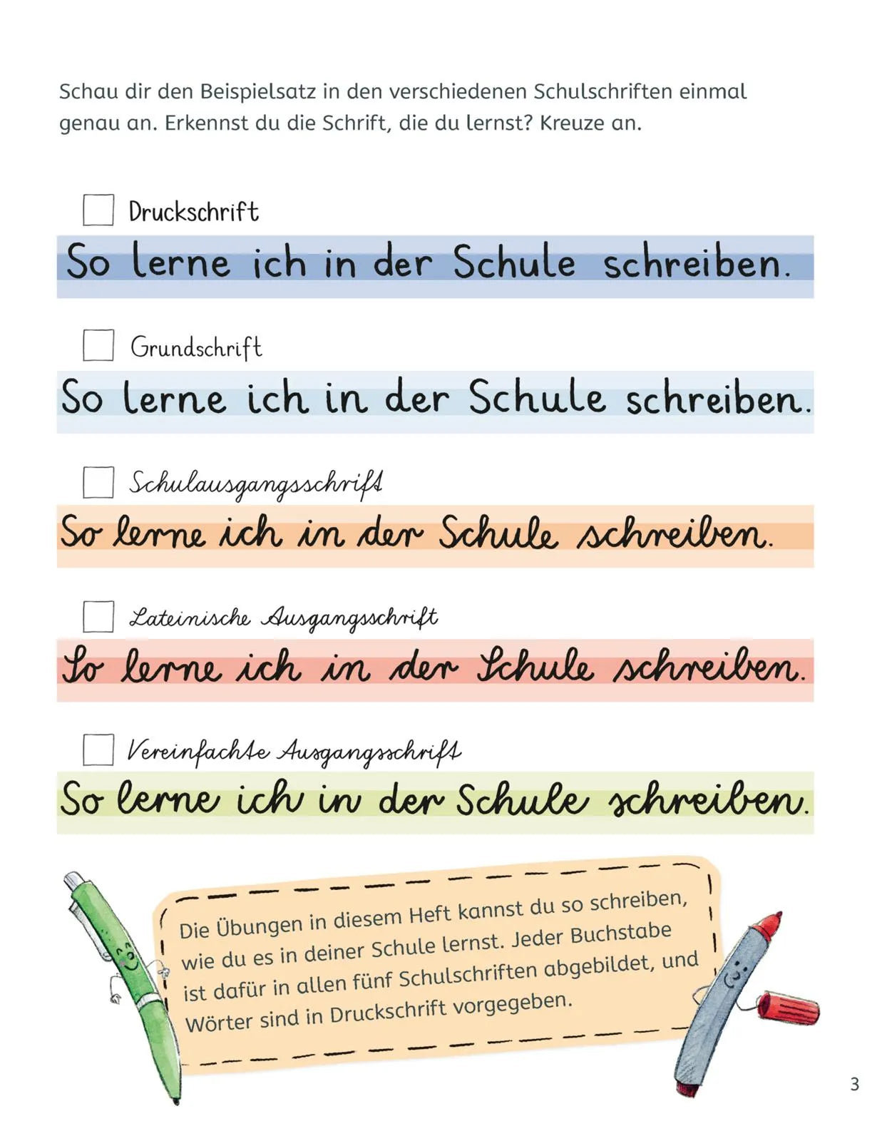 Abbildung von 'Schreibübungen für die 1. und 2. Klasse'