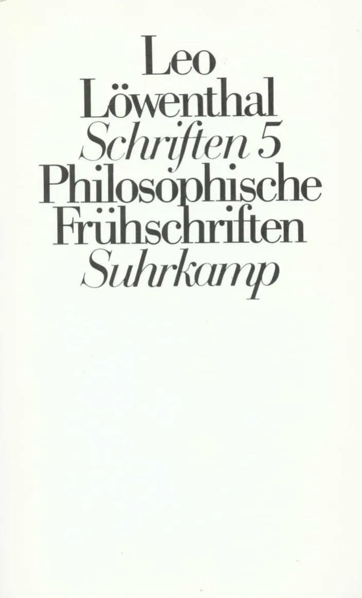 Buchcover von 'Schriften. 5 Bände' - Taschenbuch von Leo Löwenthal