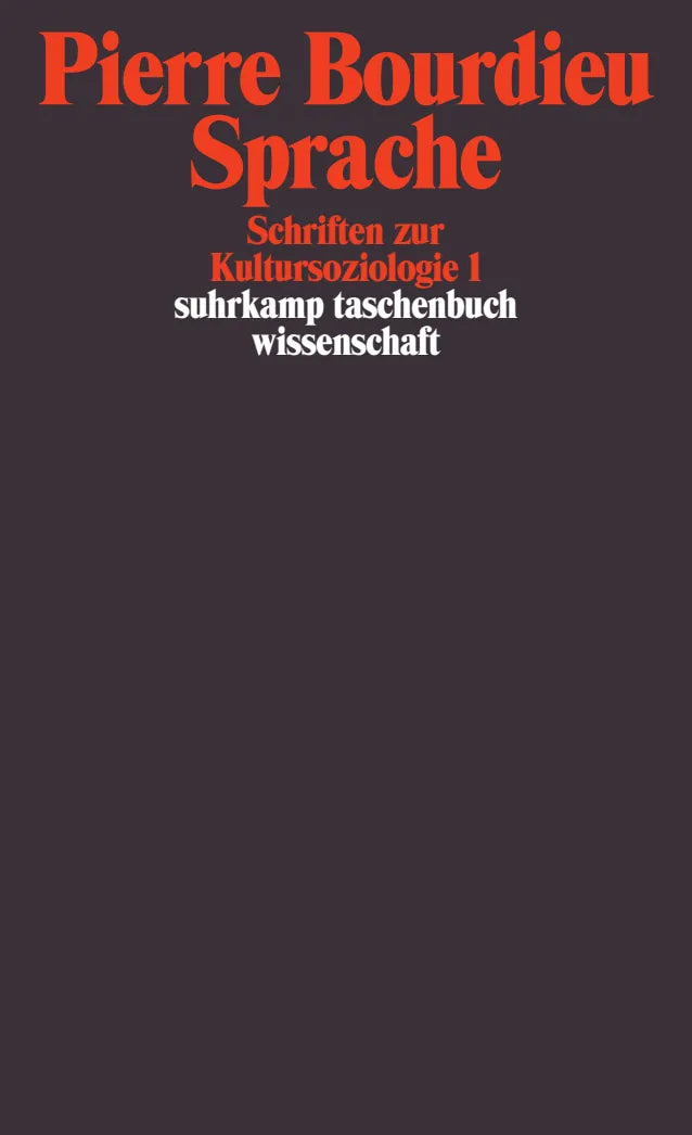 Buchcover von 'Schriften' - Taschenbuch von Pierre Bourdieu