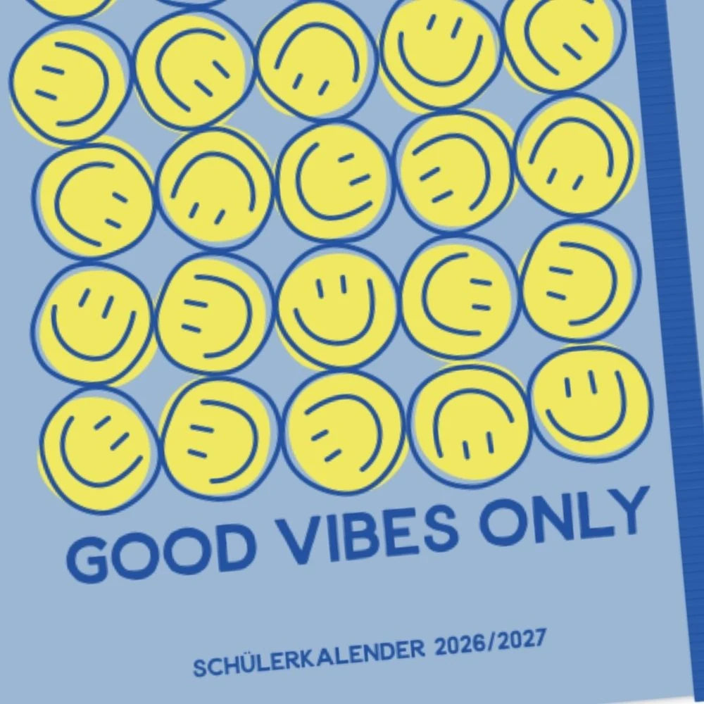 Schülerkalender 2026 / 2027 Good Vibes Only – Ansicht