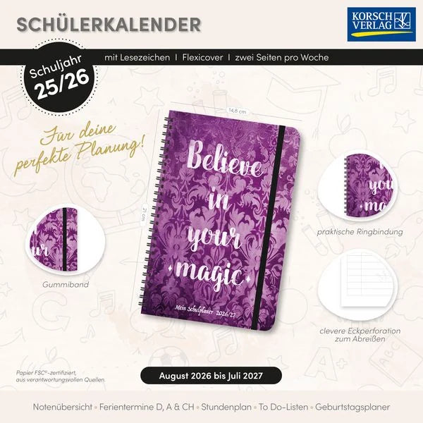 Schülerkalender Magic 2026/2027 – Ansicht