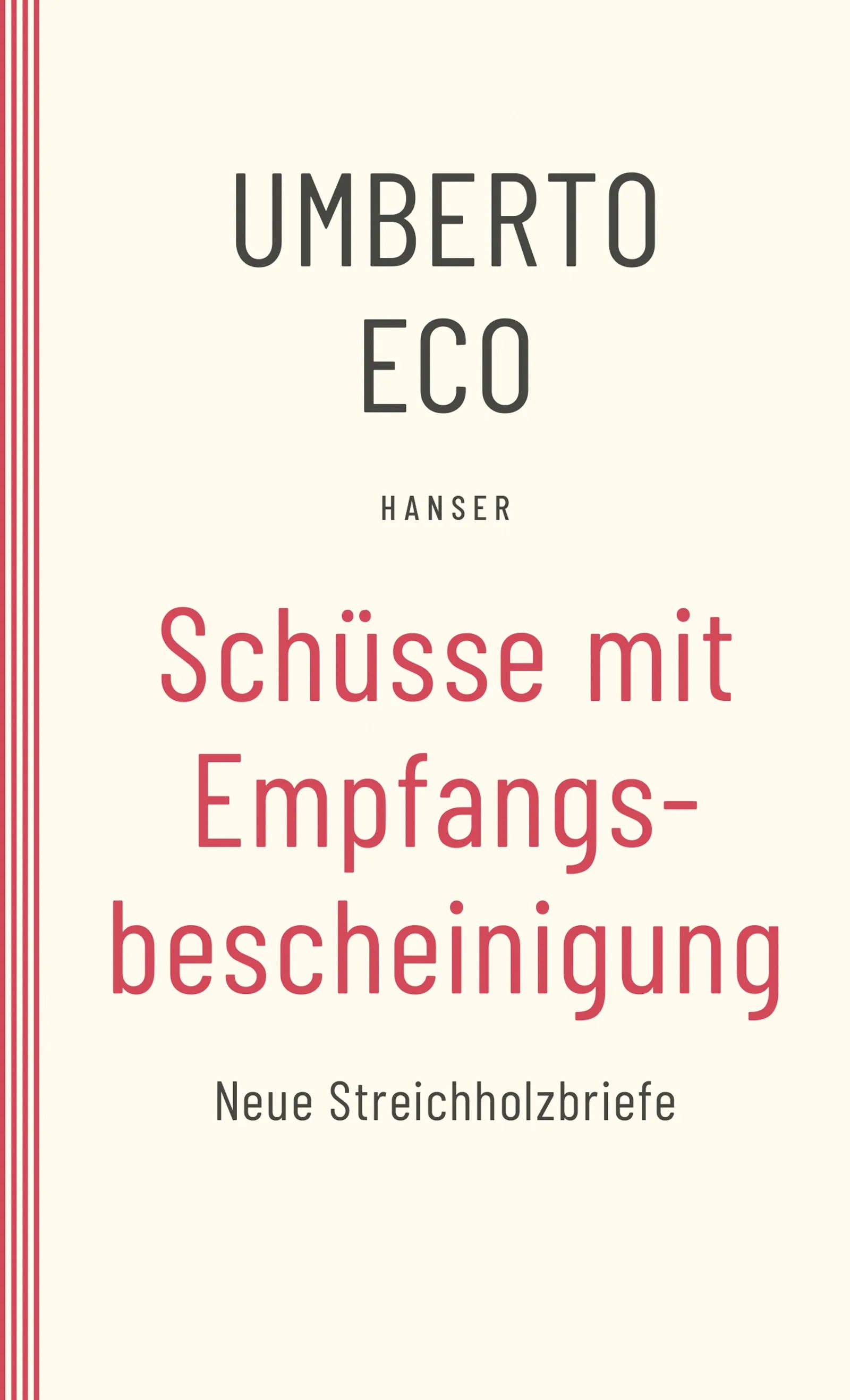 Buchcover von 'Schüsse mit Empfangsbescheinigung' - Taschenbuch von Umberto Eco