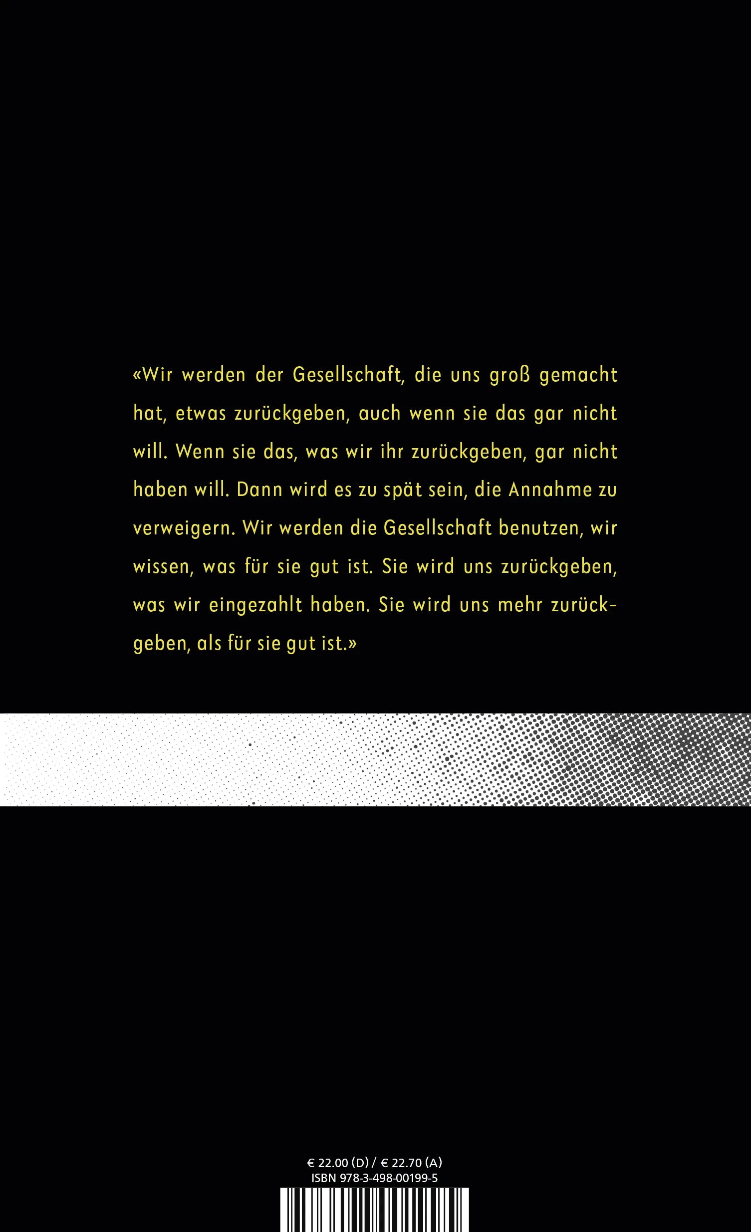 Buchrückseite von 'Schwarzwasser. Am Königsweg.' mit Klappentext - Gebundene Ausgabe