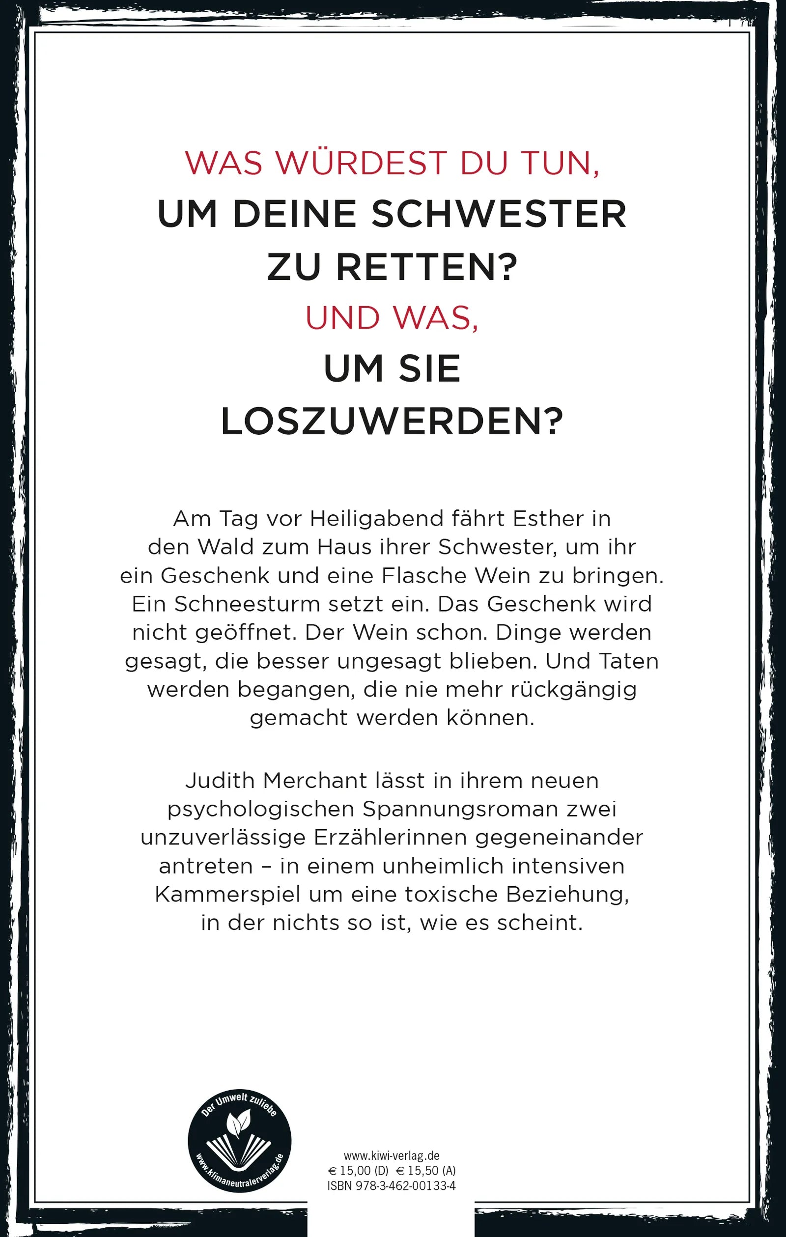 Buchrückseite von 'SCHWEIG!' mit Klappentext - Paperback