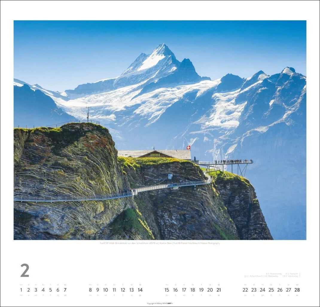 Schweiz Kalender 2027 - Schönste Landschaften und Ansichten – Ansicht