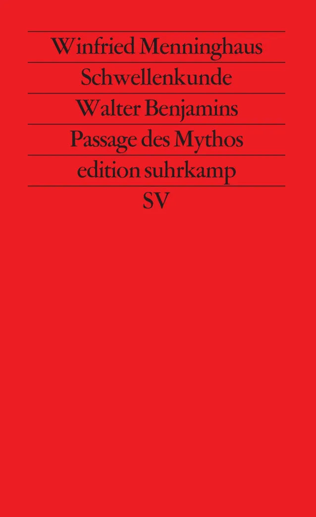 Buchcover von 'Schwellenkunde' - Taschenbuch von Winfried Menninghaus