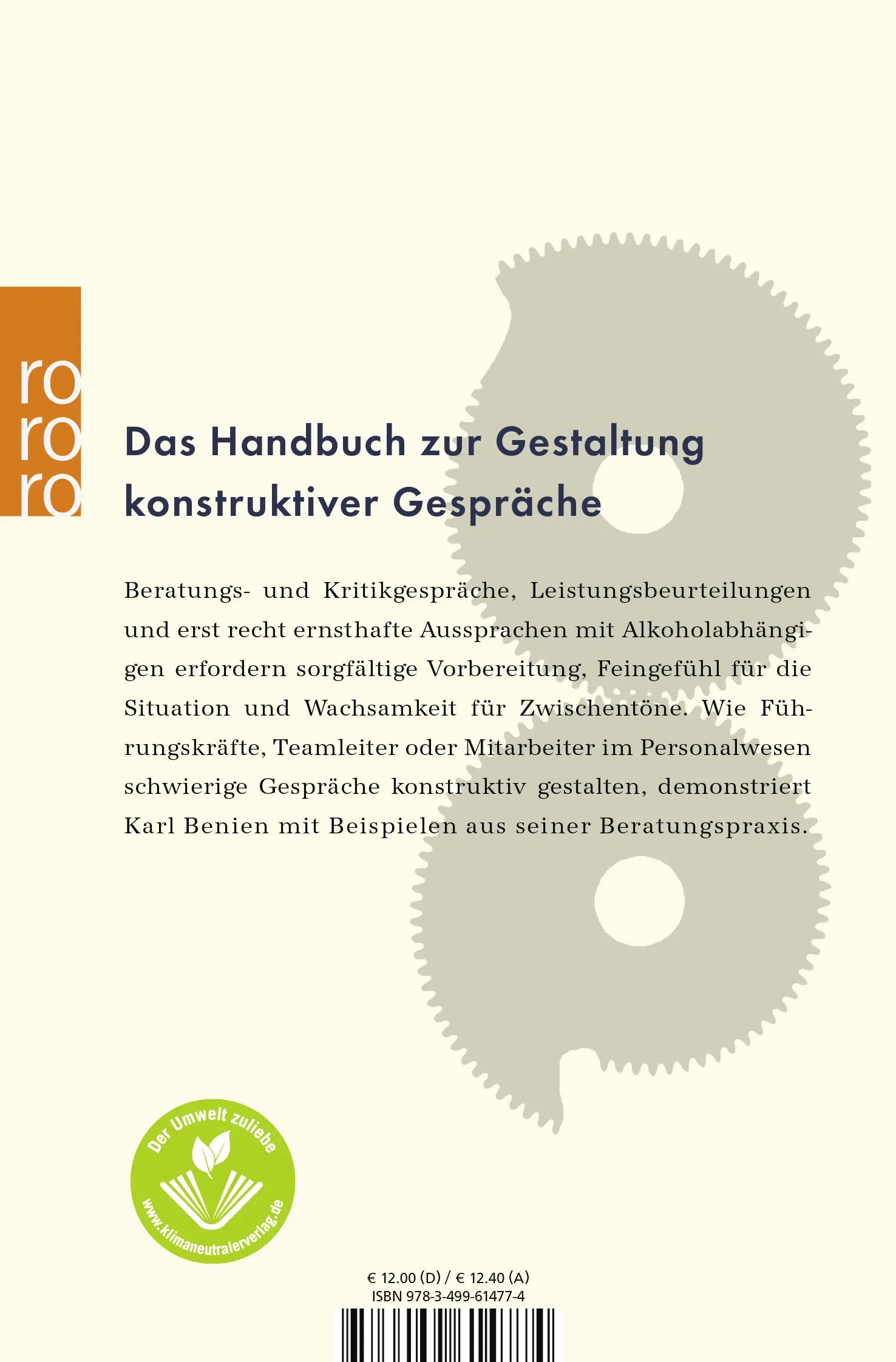 Buchrückseite von 'Schwierige Gespräche führen' mit Klappentext - Taschenbuch