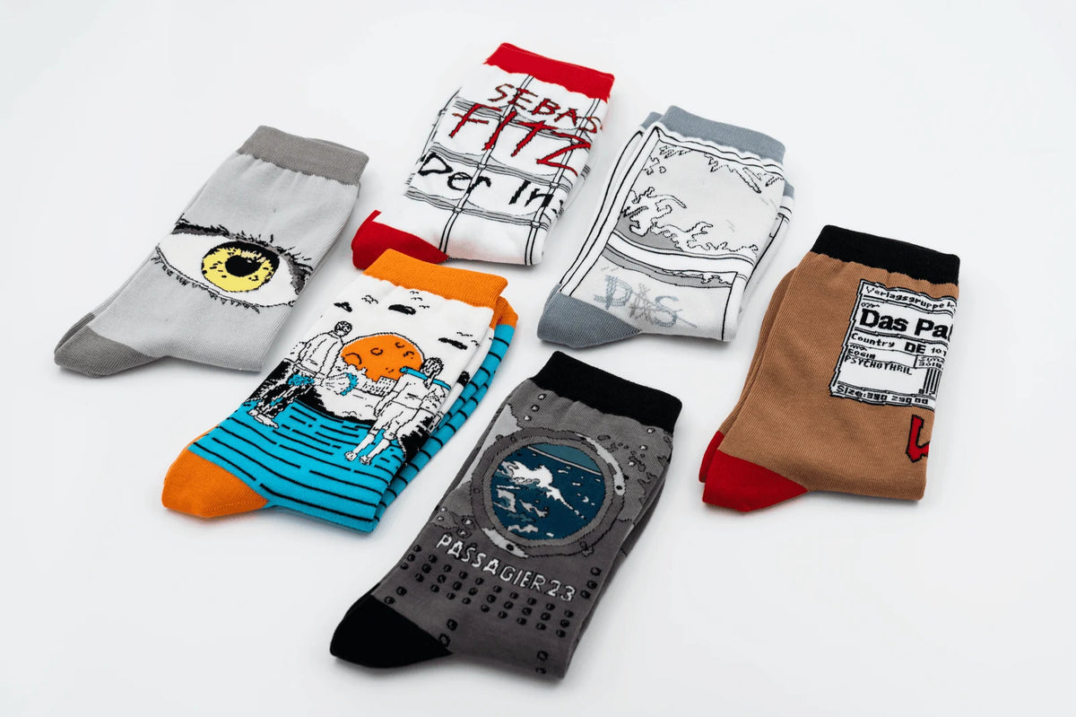 Sebastian Fitzek-Socken "Das Kalendermädchen" Größe 41 - 46 – Ansicht