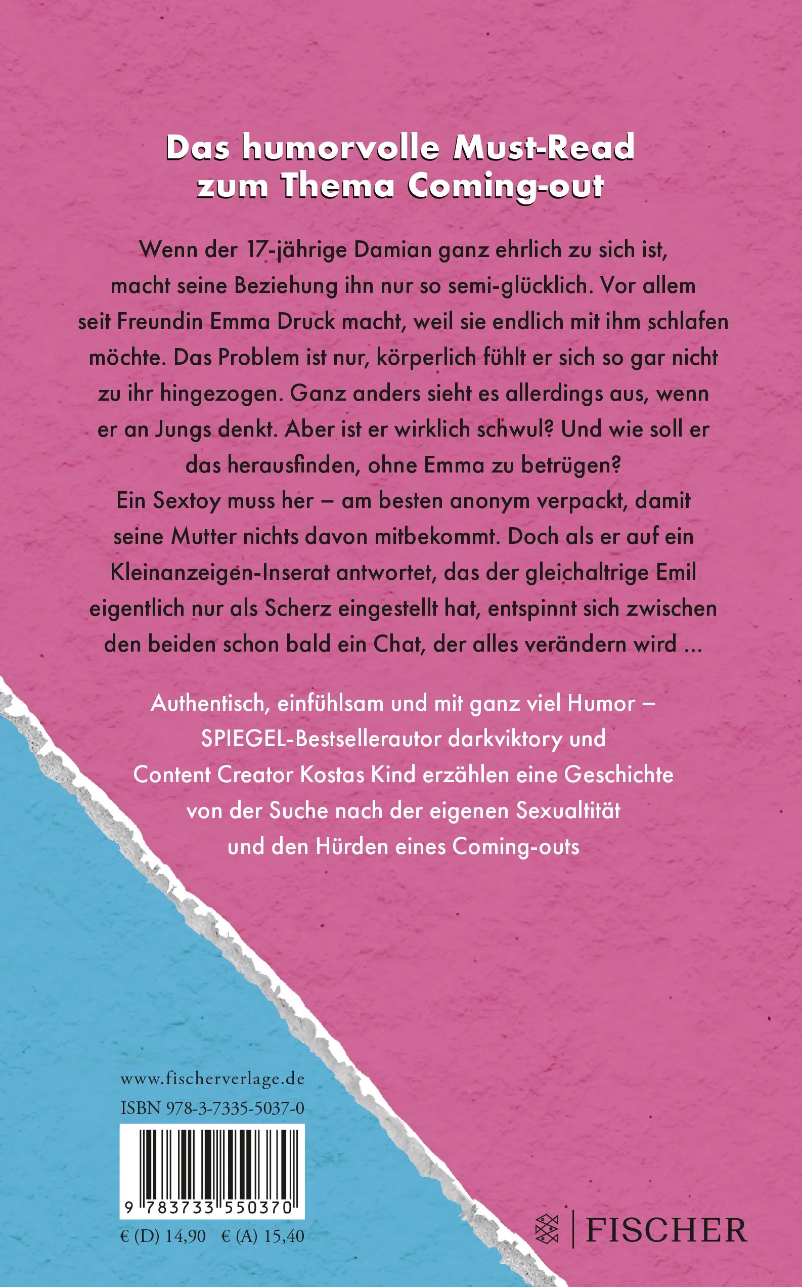 Buchrückseite von 'Secondhand Toyfriend' mit Klappentext - Paperback