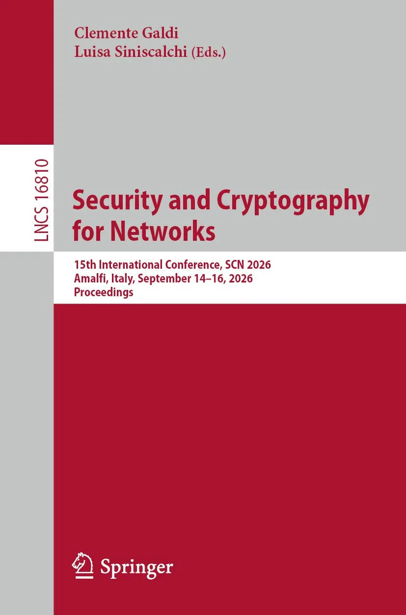 Cover: Security and Cryptography for Networks (E-Book) von Clemente Galdi