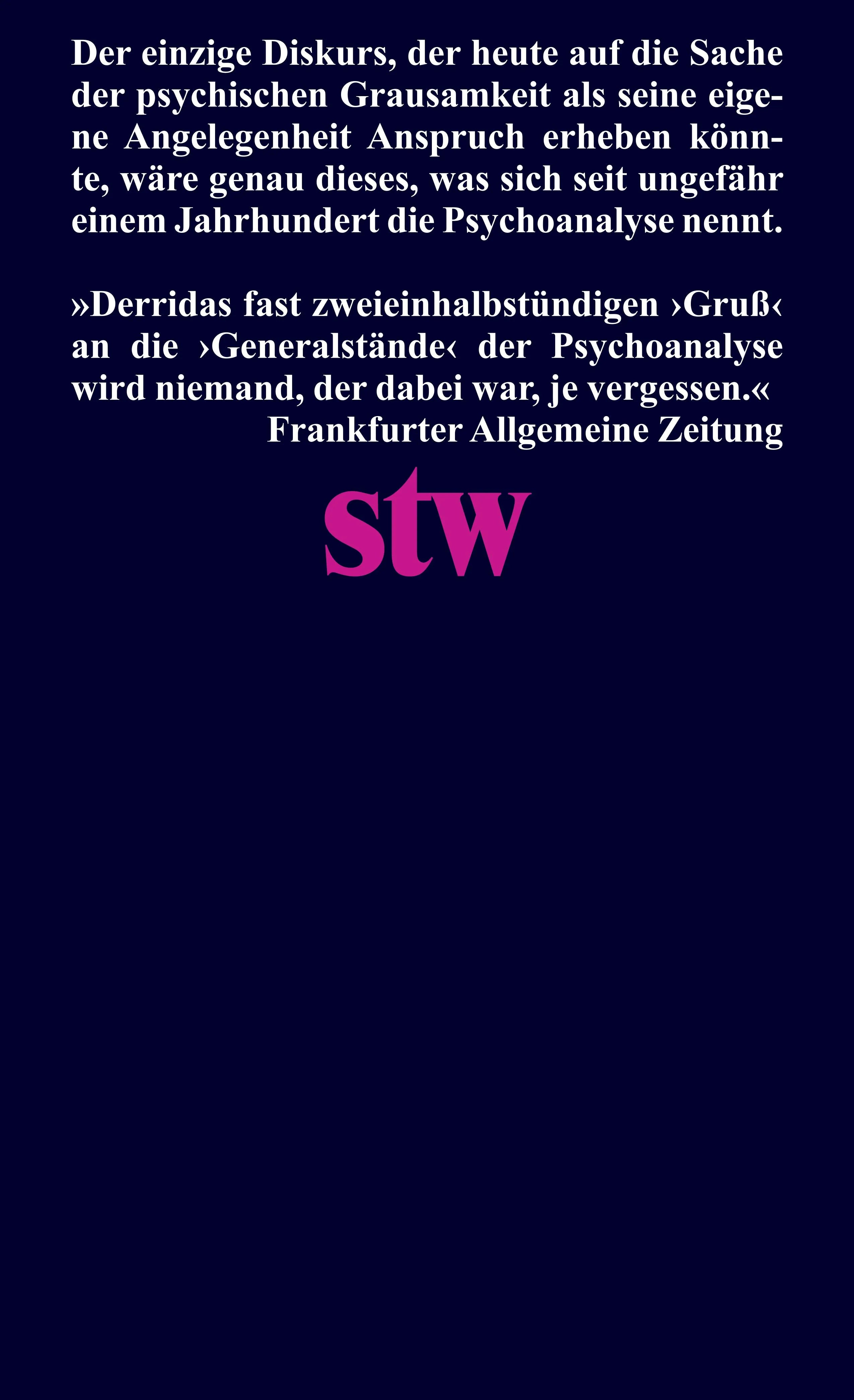 Buchrückseite von 'Seelenstände der Psychoanalyse' mit Klappentext - Taschenbuch
