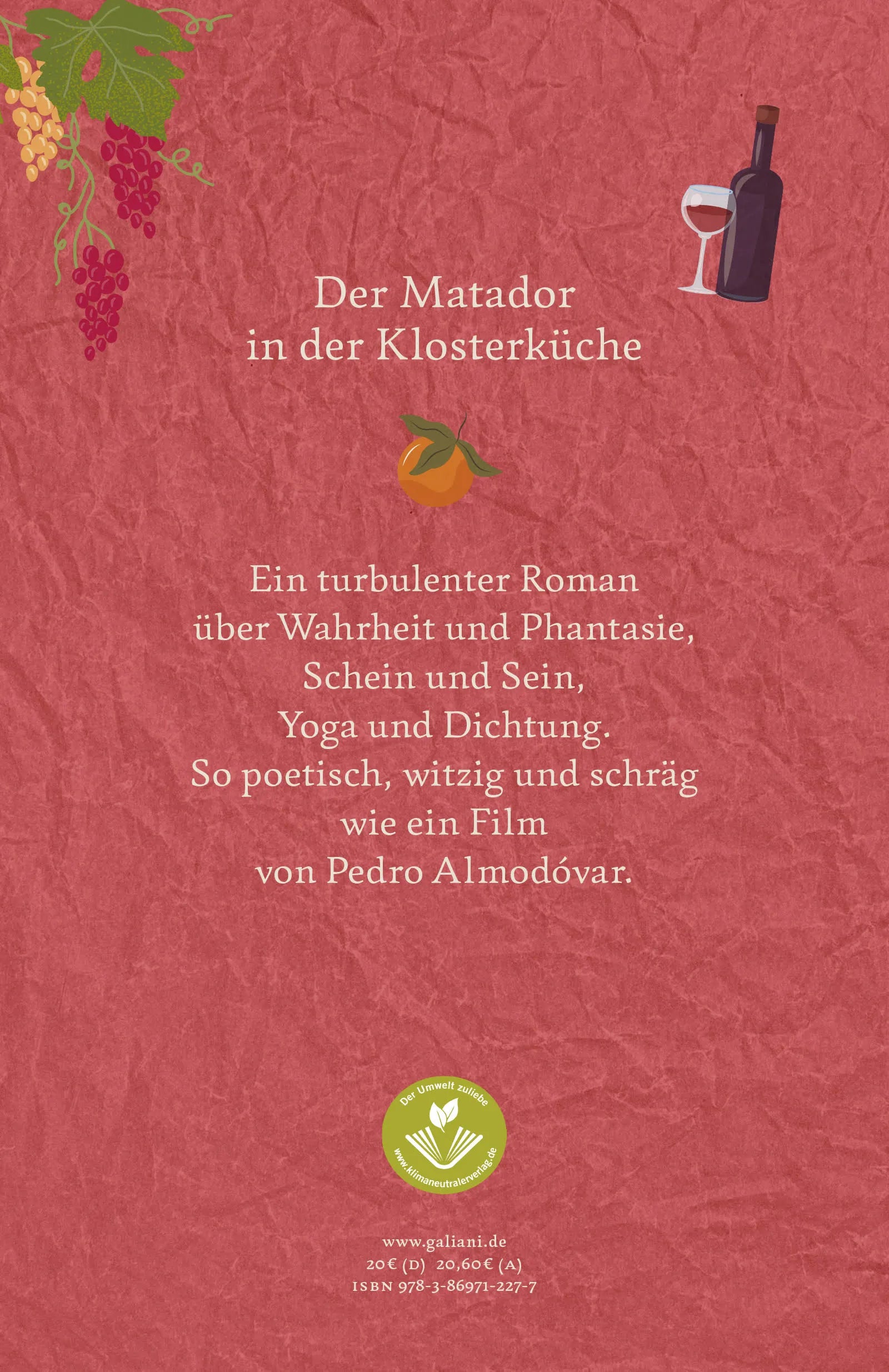 Buchrückseite von 'Señor Herreras blühende Intuition' mit Klappentext - Gebundene Ausgabe