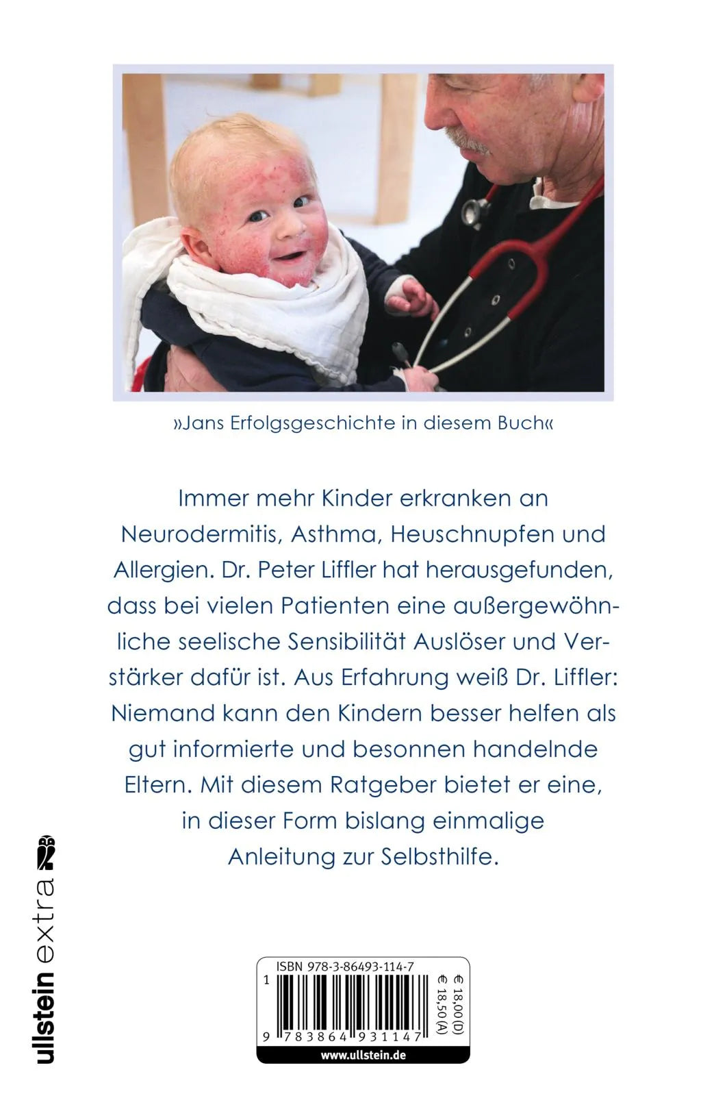 Buchrückseite von 'Sensible Seele, sensibler Körper' mit Klappentext - Paperback