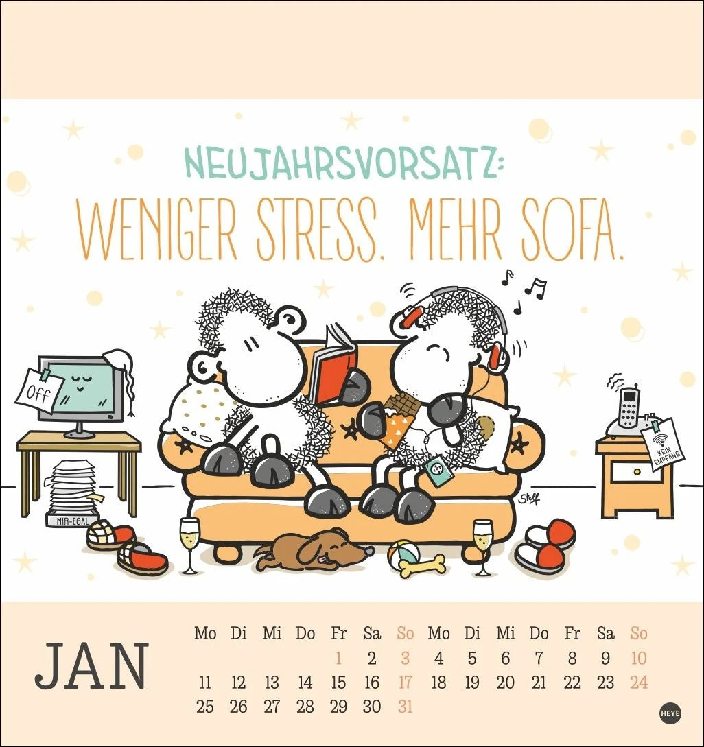 sheepworld Postkartenkalender 2027 – Ansicht
