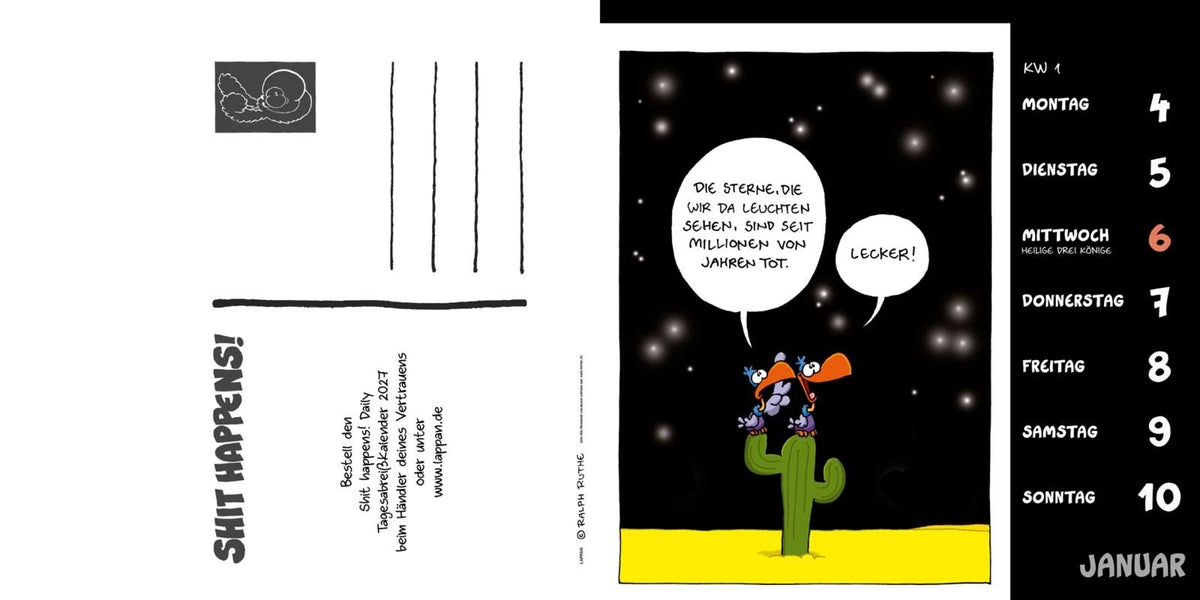 Shit happens! Postkartenkalender 2027 – Ansicht