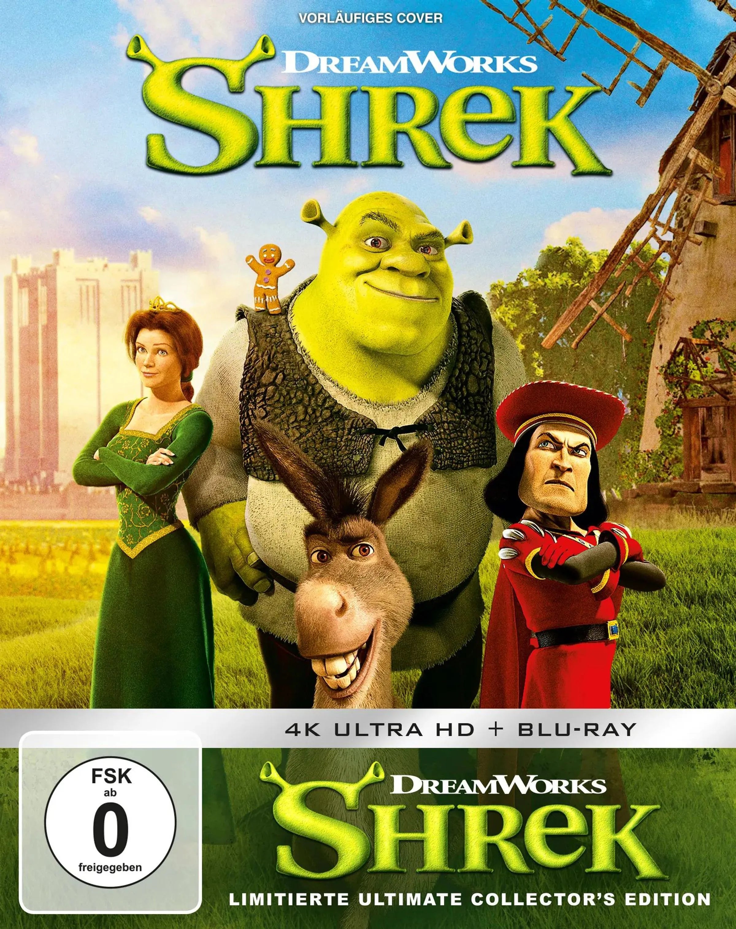 4K UHD Blu-ray-Cover: Shrek. Regie: Andrew Adamson
